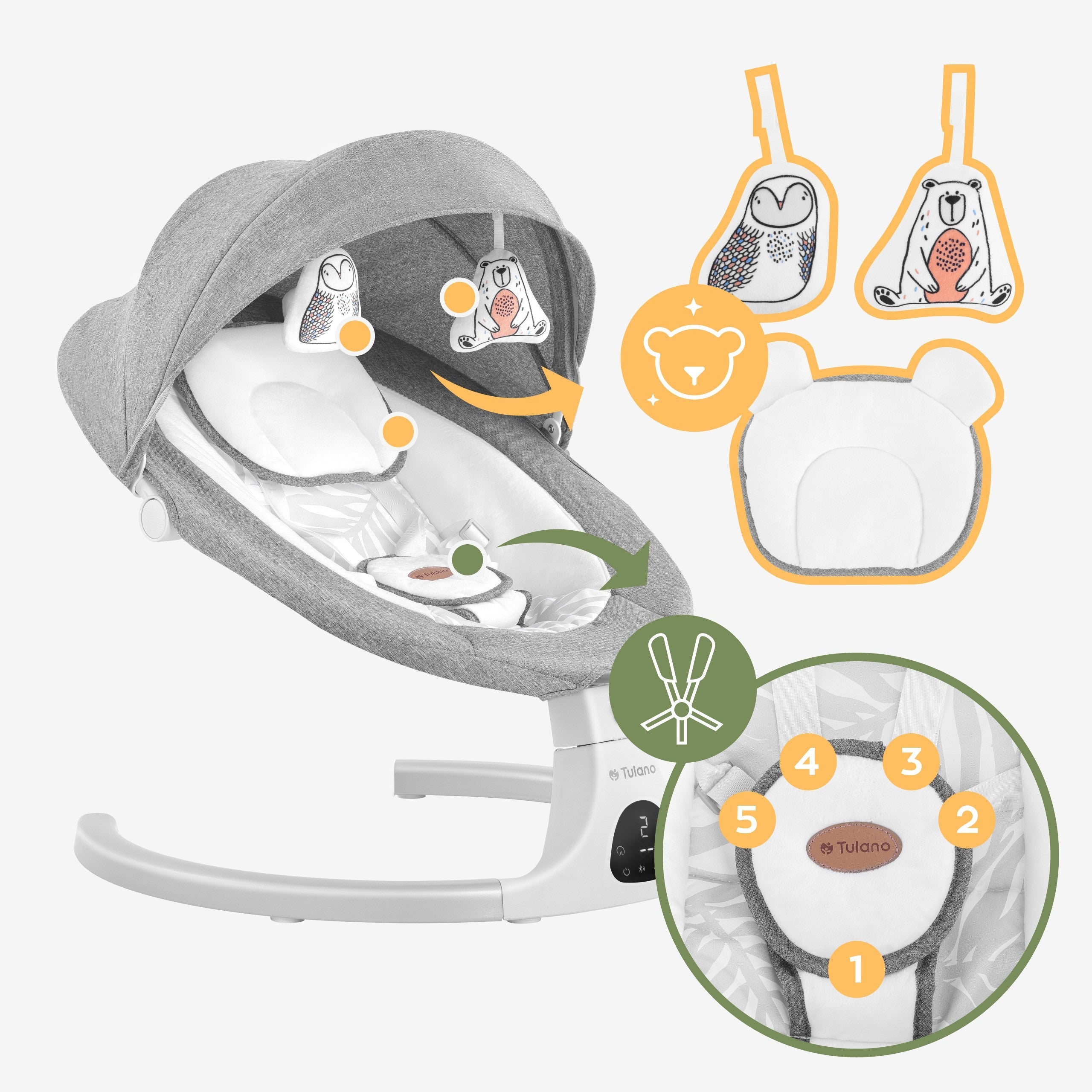 OUTLET Bujaczek leżaczek elektroniczny Tulano Astrid 35