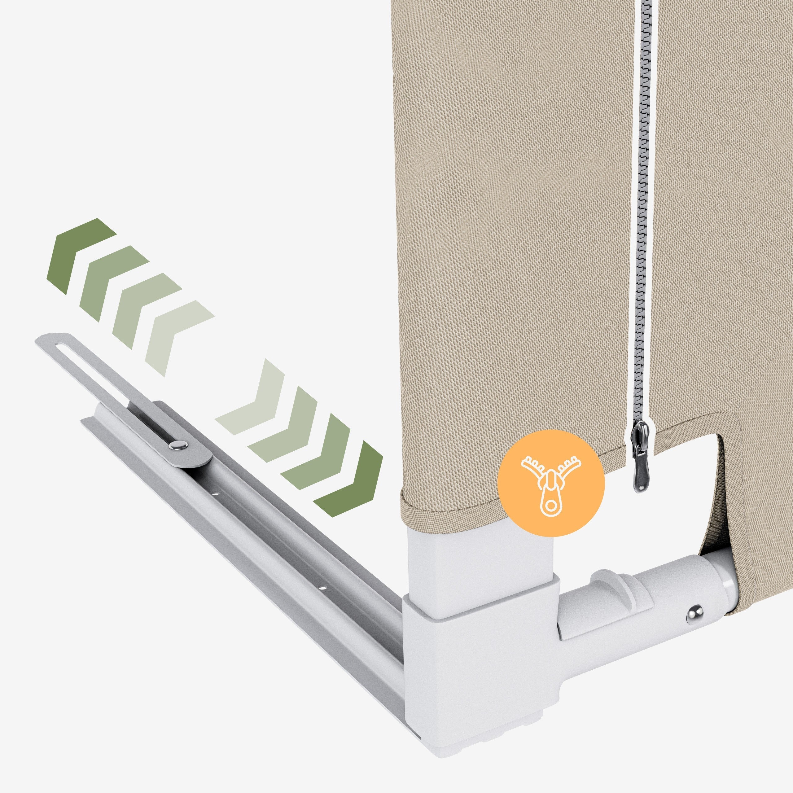 OUTLET Barierka ochronna do łóżka 140 cm Tulano Cover 44 Beige