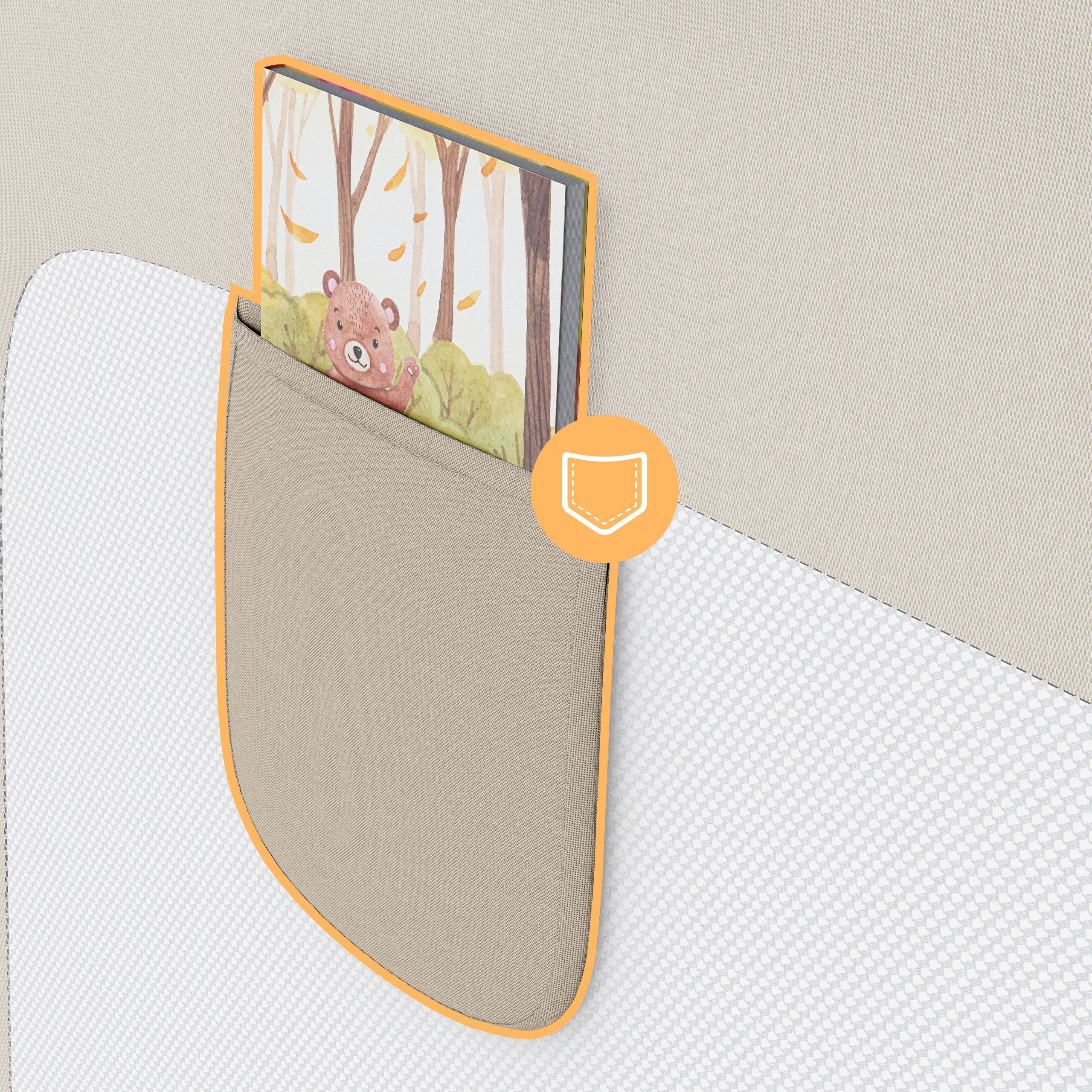 OUTLET Barierka ochronna do łóżka 140 cm Tulano Cover 44 Beige