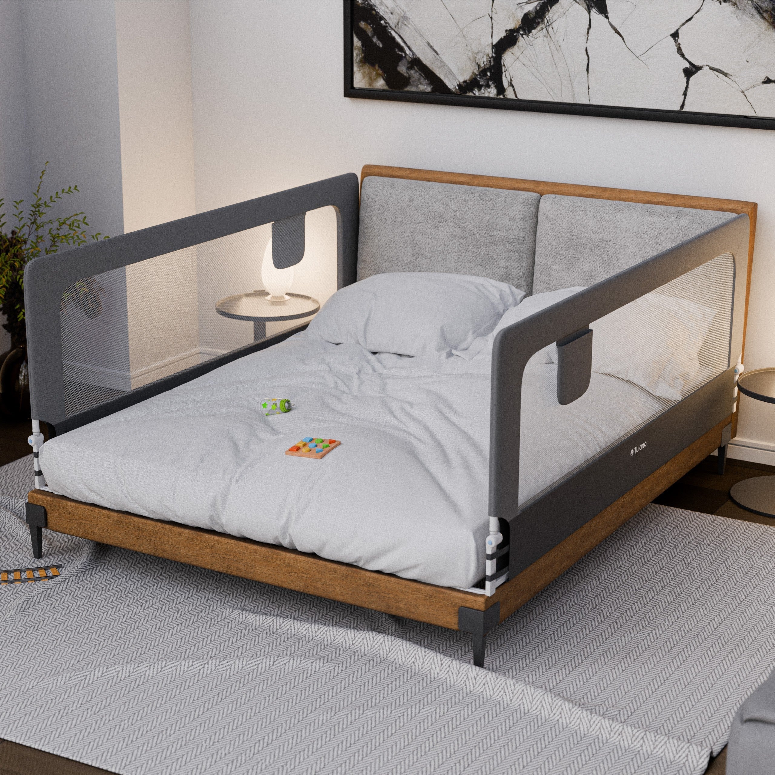 OUTLET Barierka ochronna do łóżko 200cm Tulano Cover 30 Grey