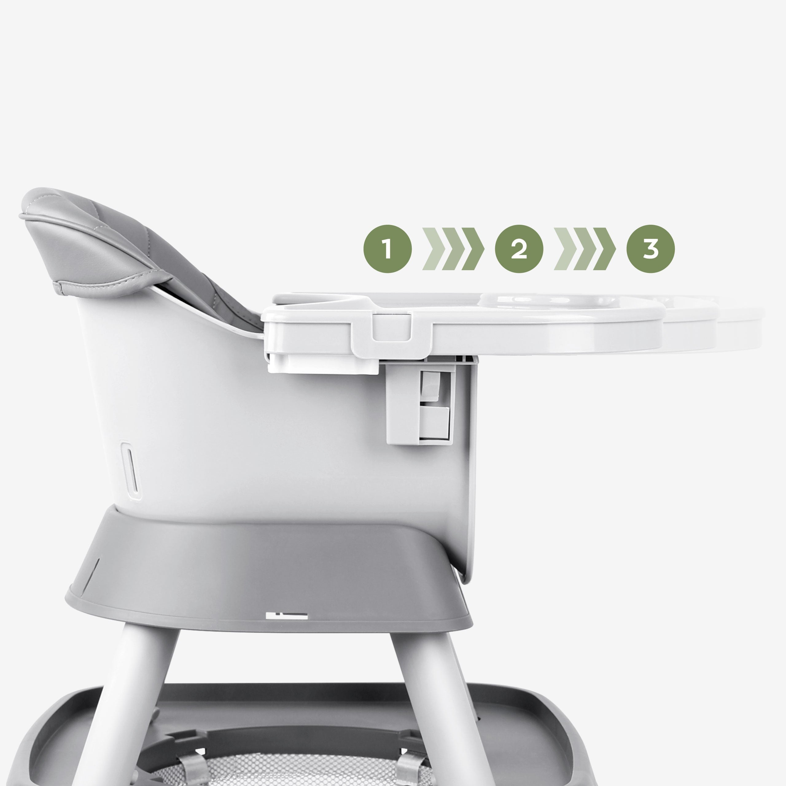 OUTLET Krzesełko do karmienia plastikowe 9w1 Tulano Morsel 50 Grey