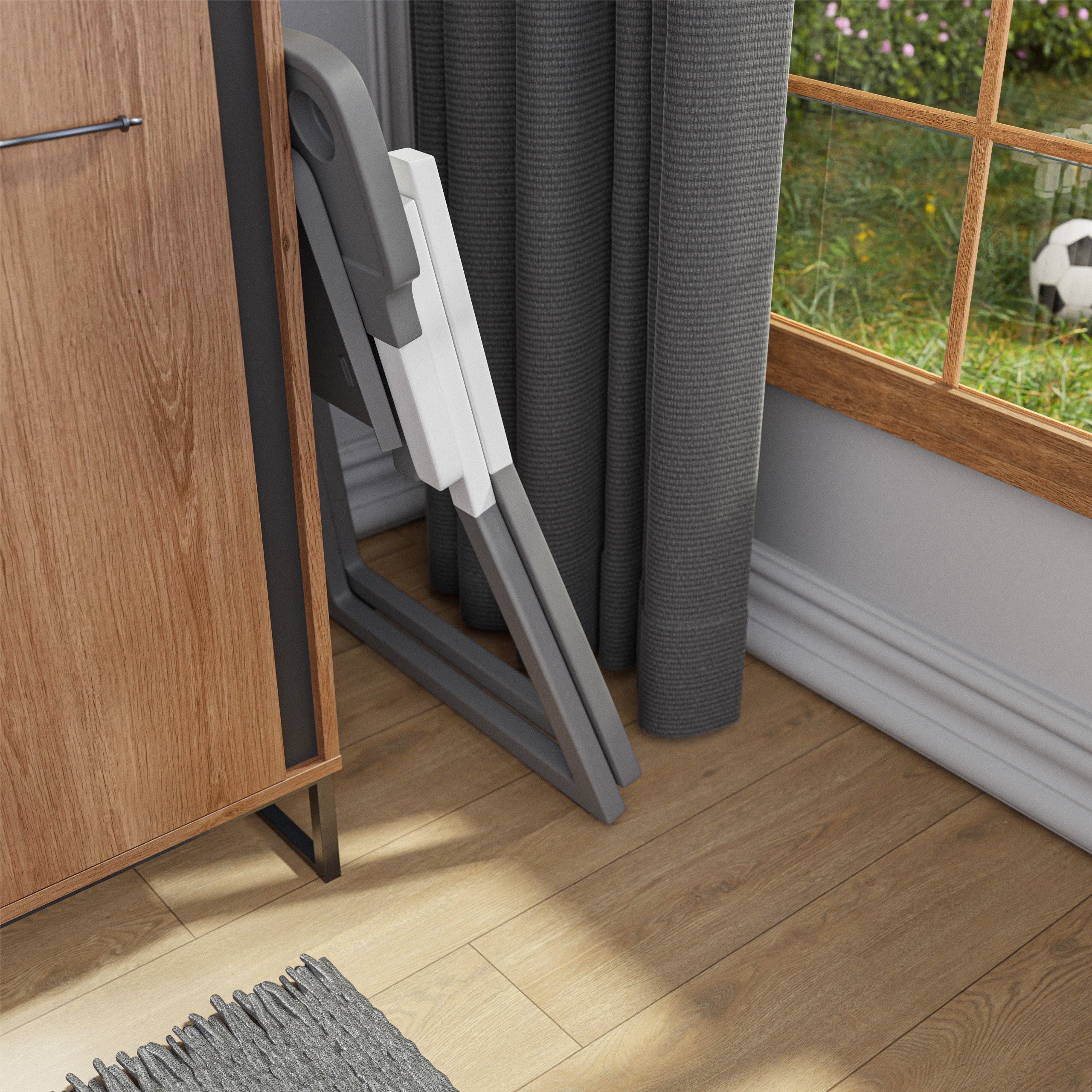 Krzesełko do karmienia plastikowe Tulano Morsel 25 Grey White