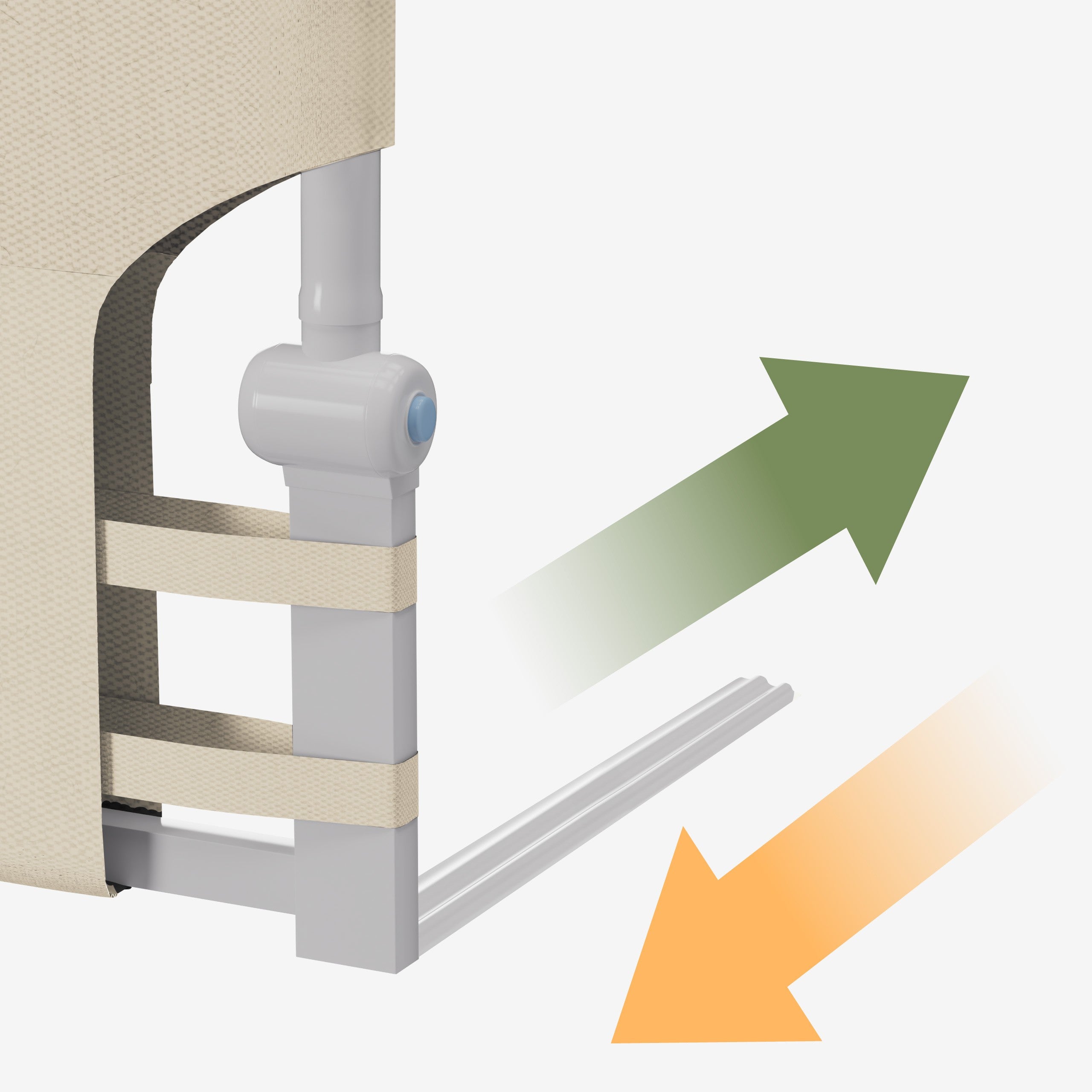 Barierka ochronna do łóżko 200cm Tulano Cover 30 Beige