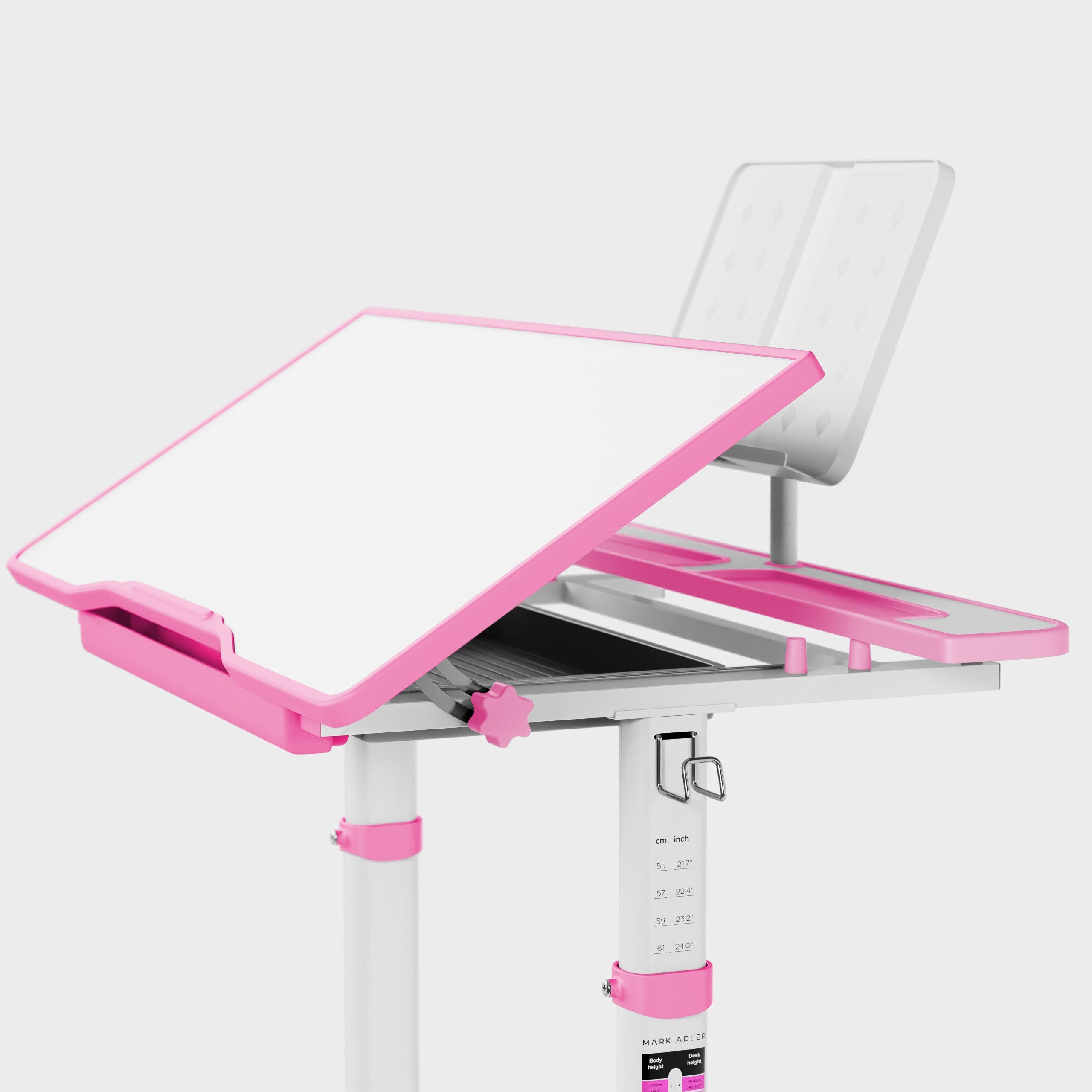 OUTLET Ergonomiczne biurko dla dziecka Mark Adler Study 3.0 Pink 66 cm