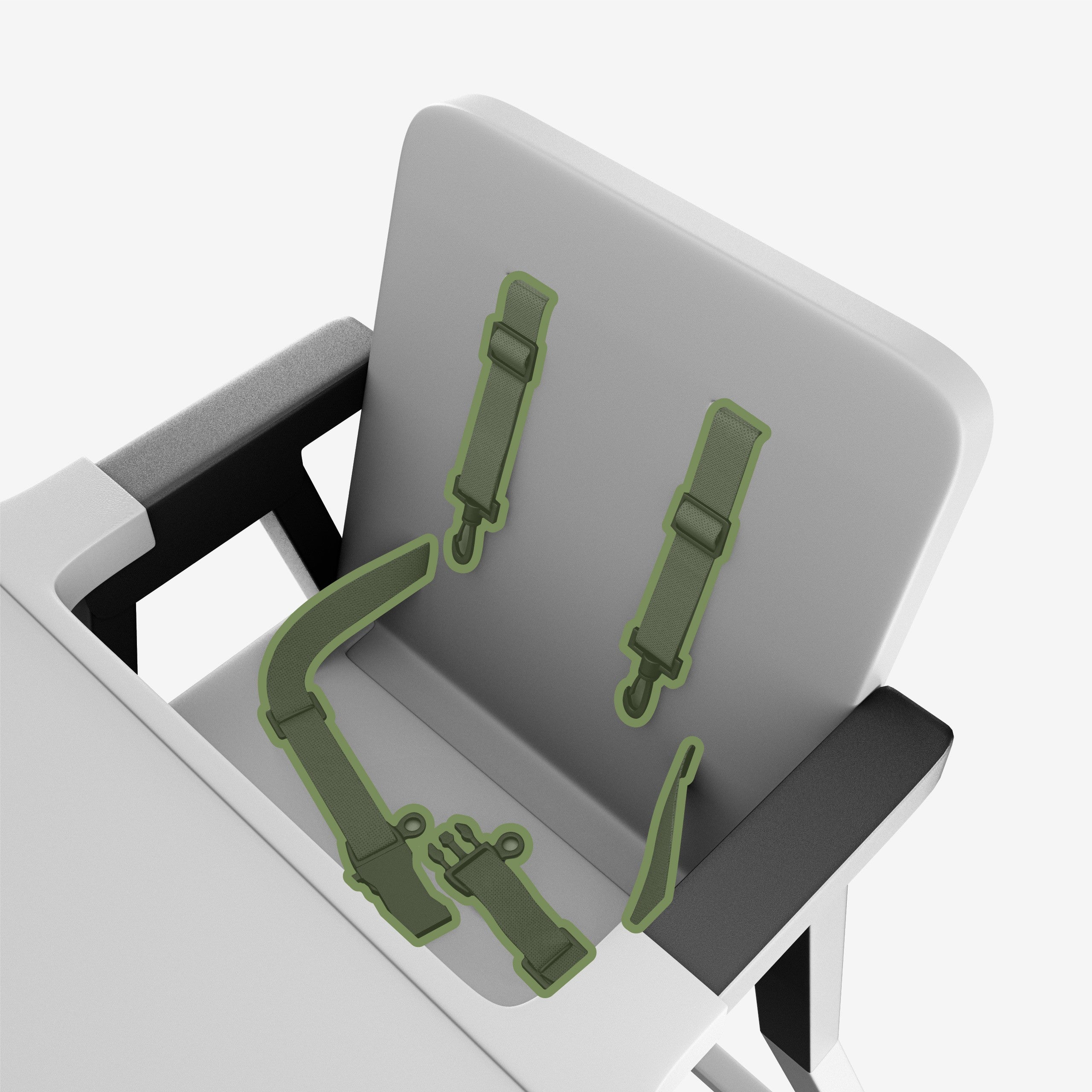 Krzesełko do karmienia plastikowe Tulano Morsel 25 Grey Black