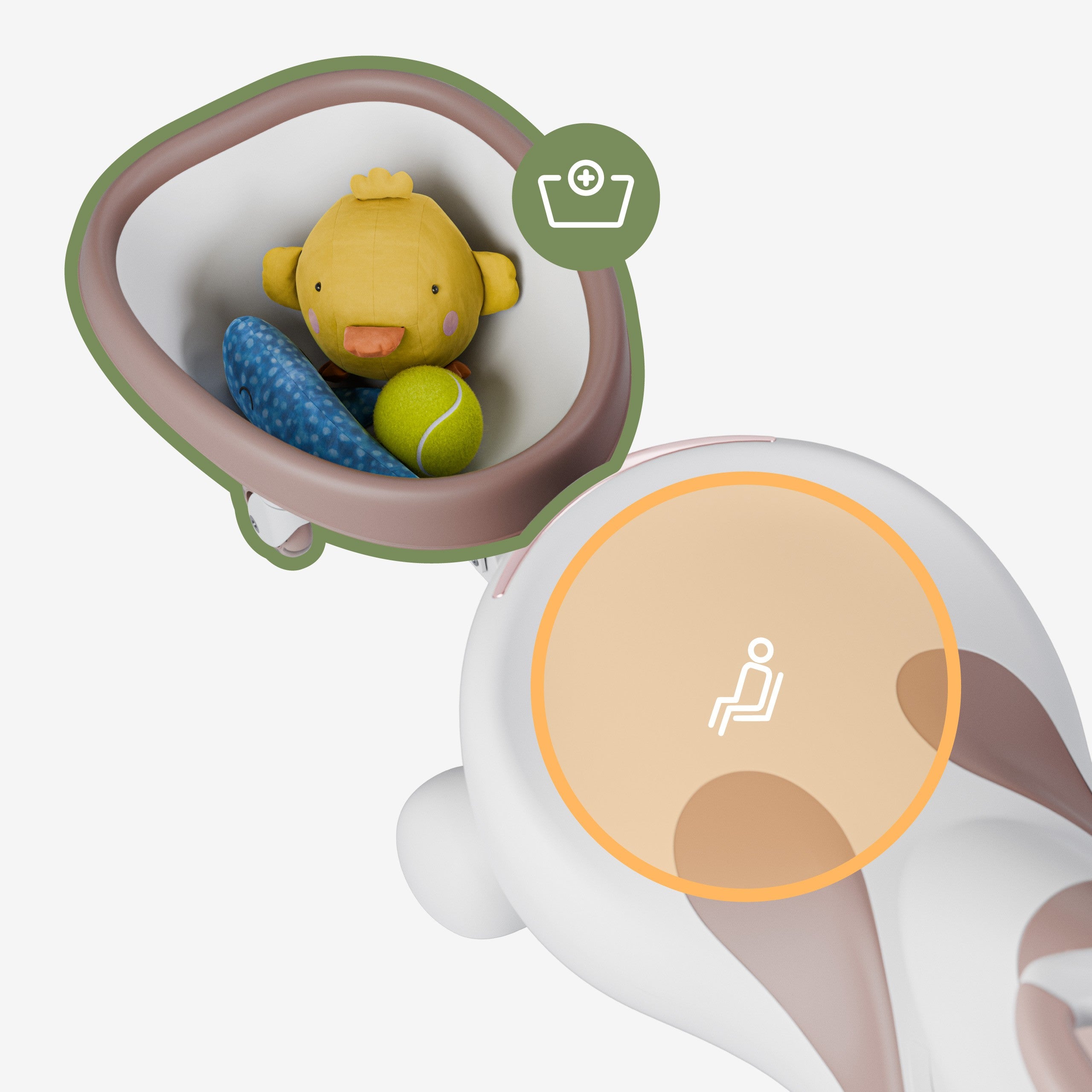 Jeździk dla dzieci grawitacyjny LED Tulano Focus 55 Grey