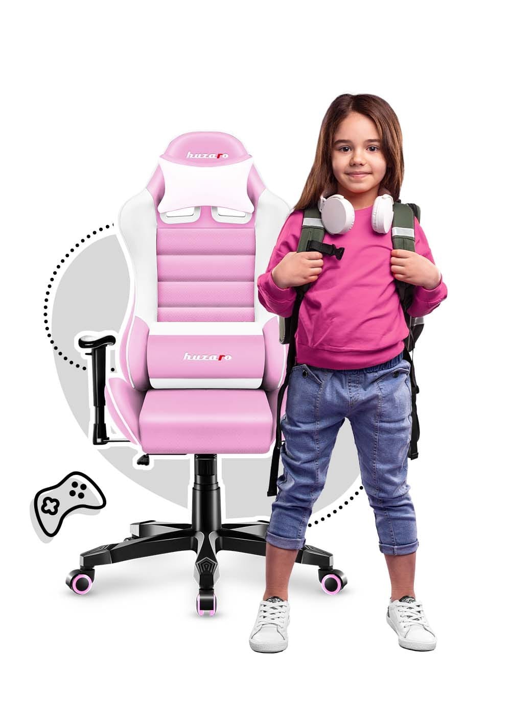 OUTLET Fotel Gamingowy dla dziecka HUZARO RANGER 6.0 Pink