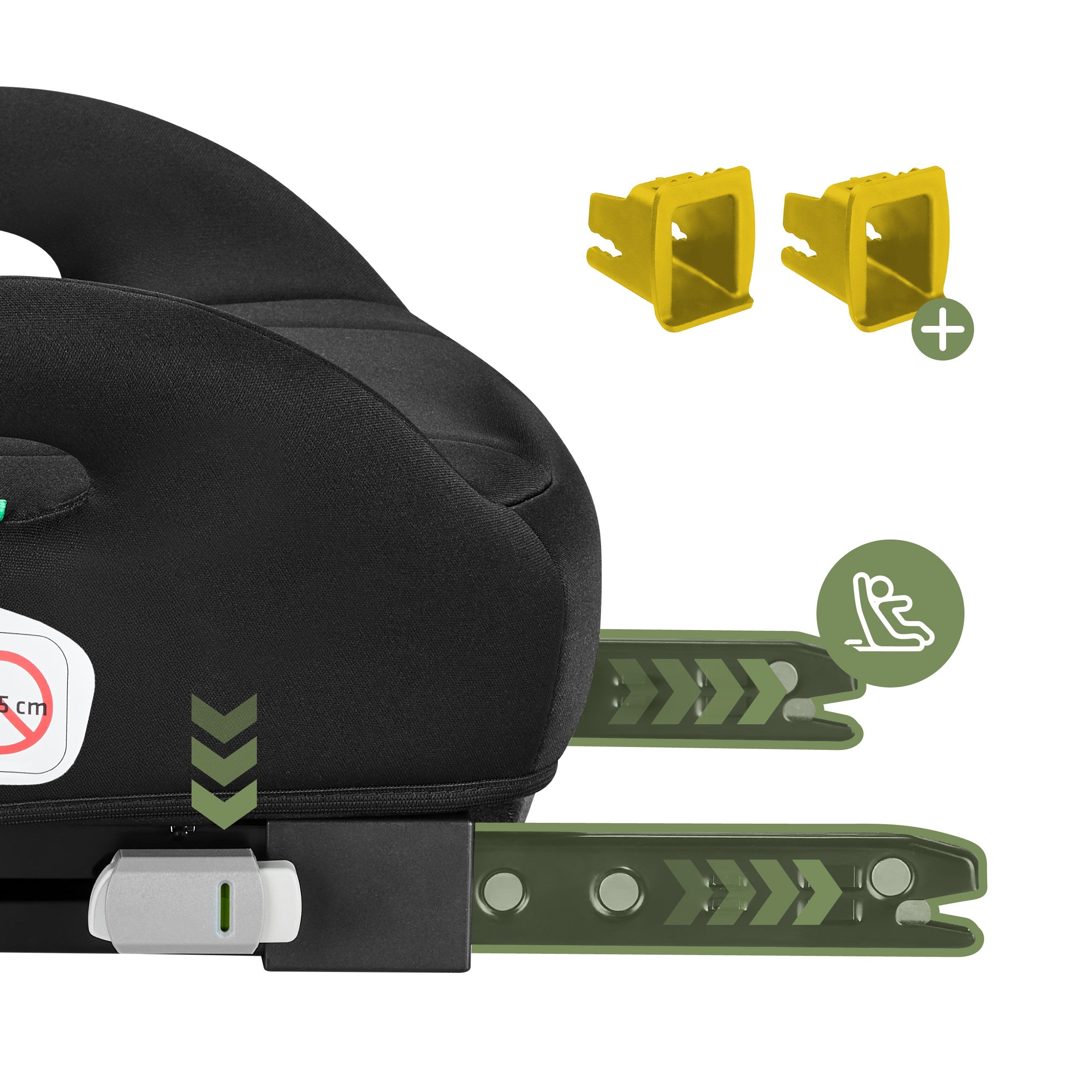 Fotelik samochodowy podstawka Tulano Cabby 30 Black 125-150cm I-Size