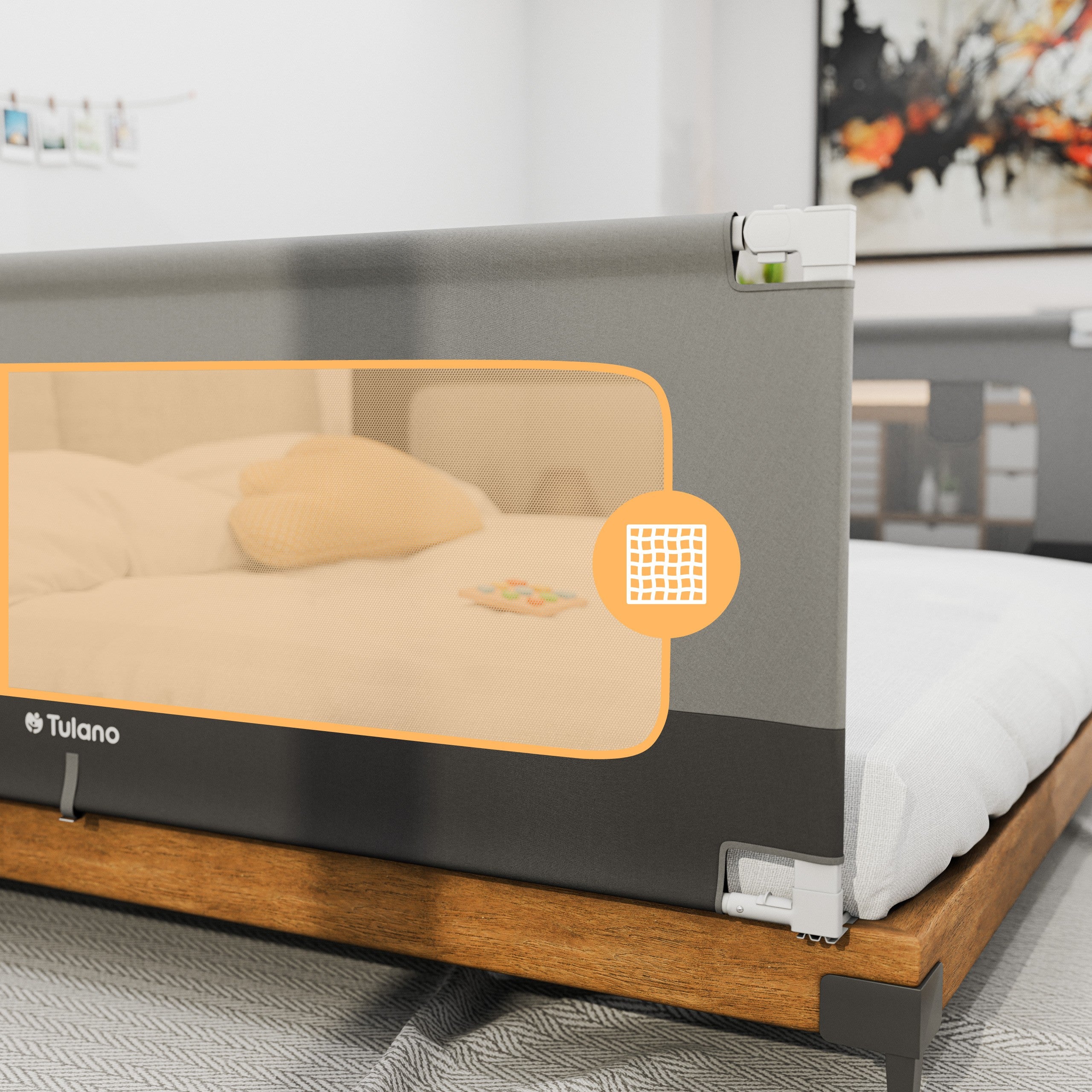 Barierka ochronna do łóżka 160 cm Tulano Cover 46