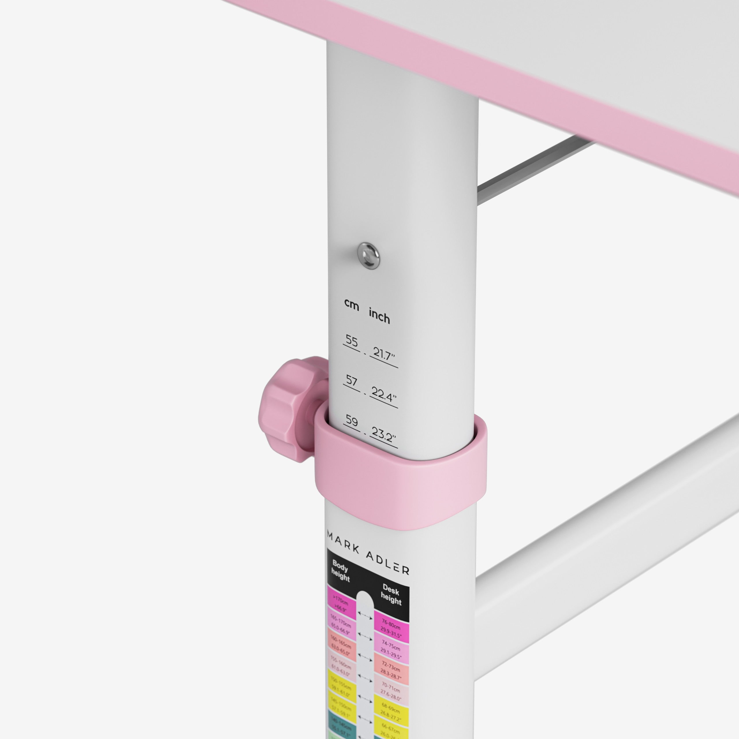 OUTLET Biurko dziecięce regulowane Mark Adler Study 3.7 Pink