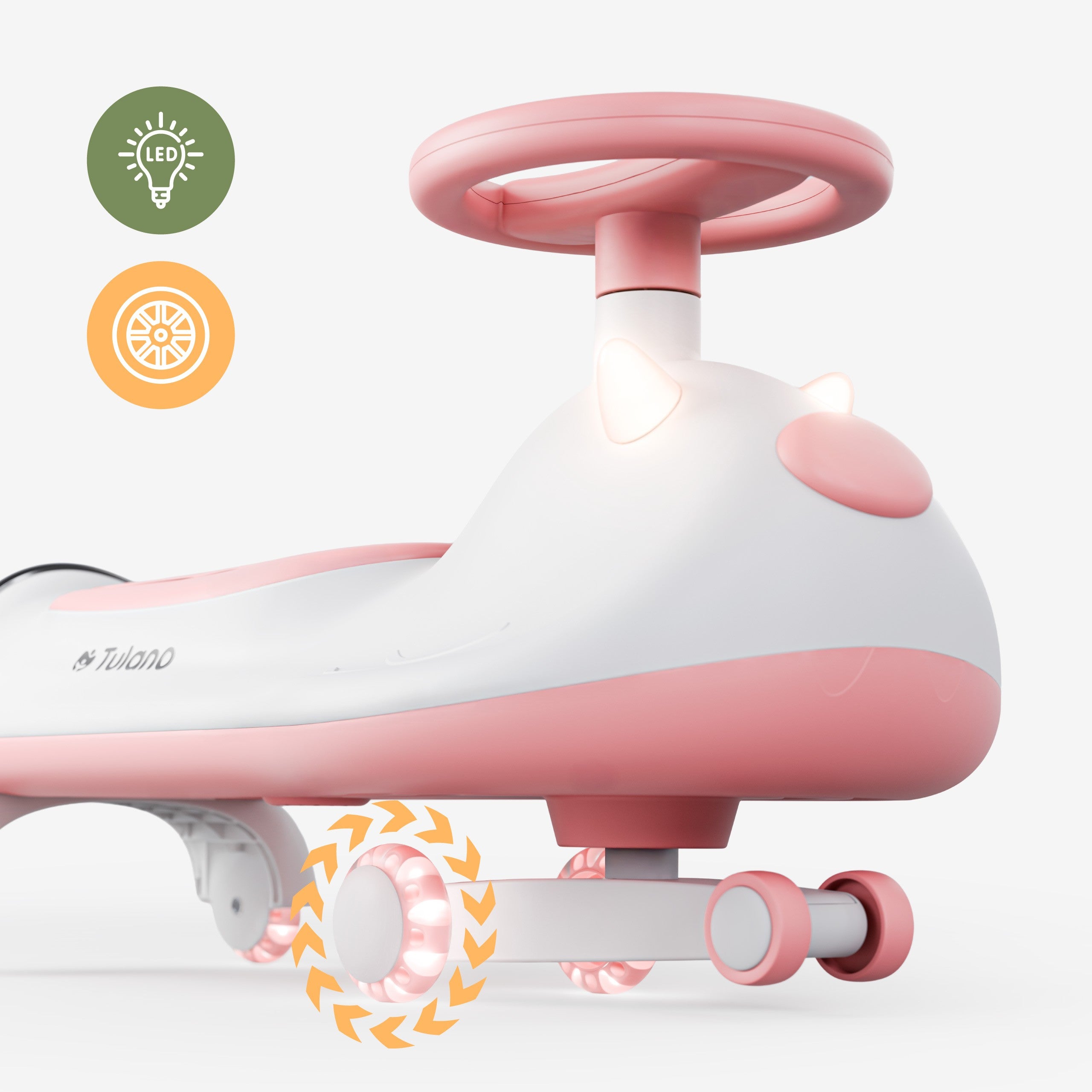 Jeździk dla dzieci grawitacyjny LED Tulano Focus 45 Pink
