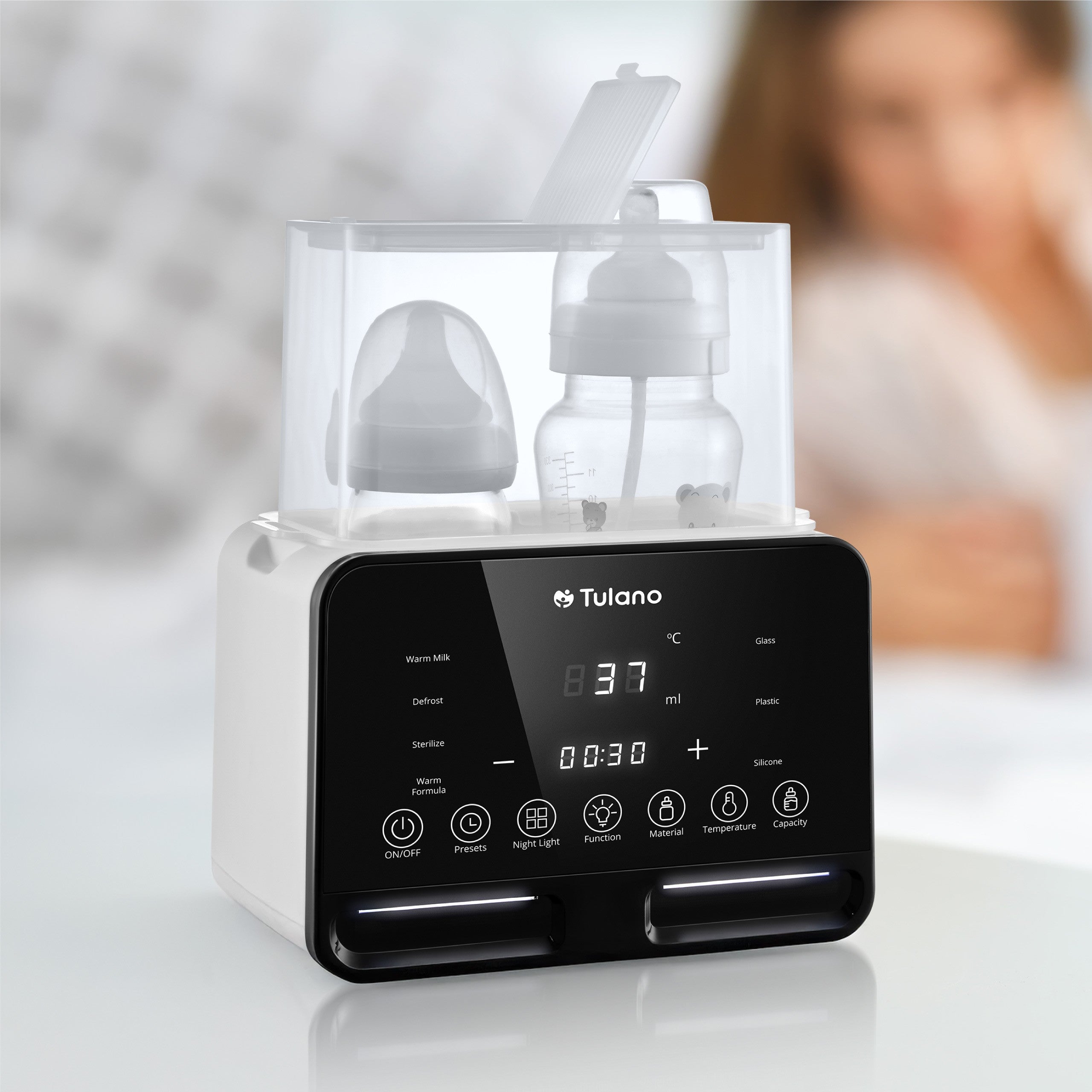 Podwójny podgrzewacz i sterylizator do butelek Tulano Ellie 45