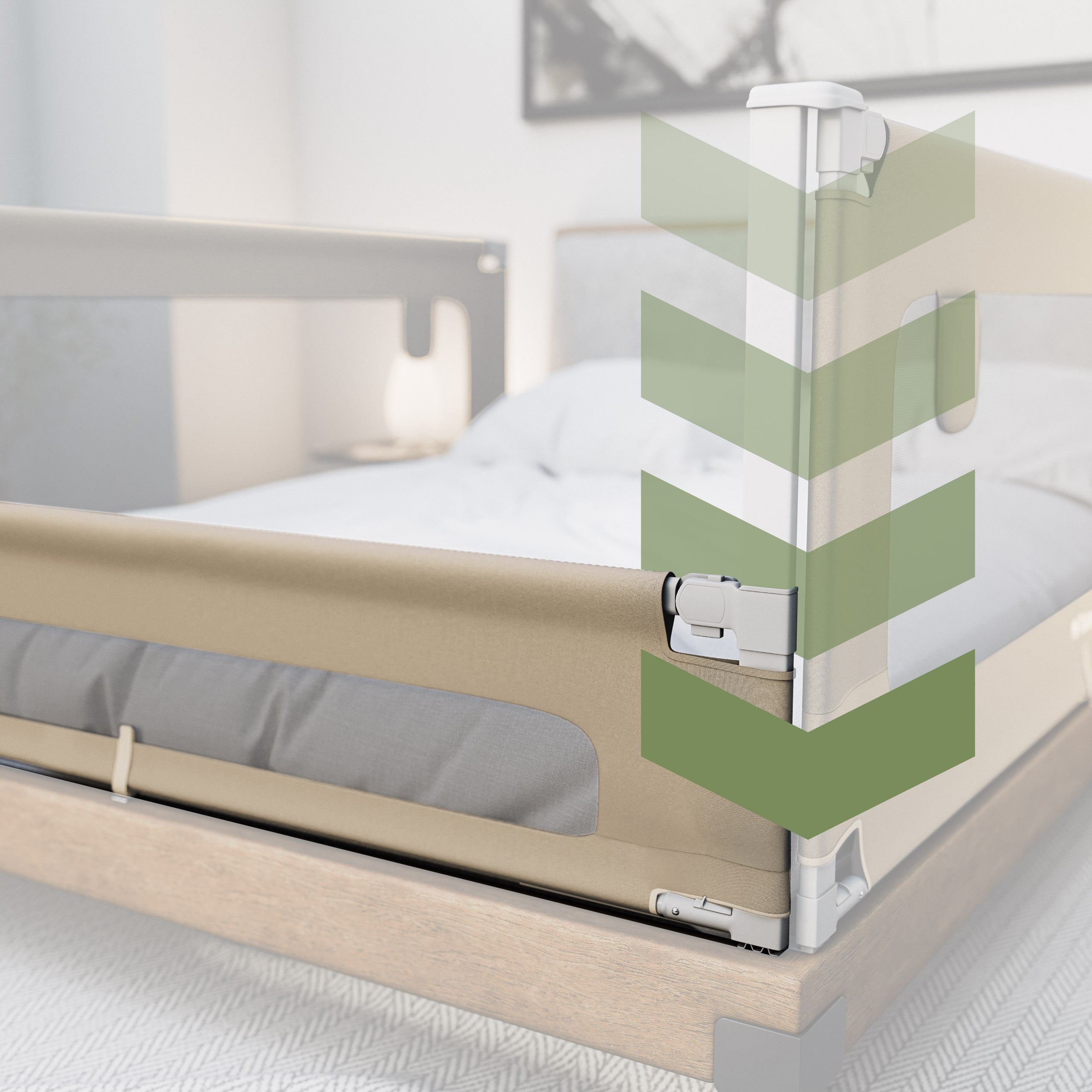 OUTLET Barierka ochronna do łóżka 140 cm Tulano Cover 44 Beige