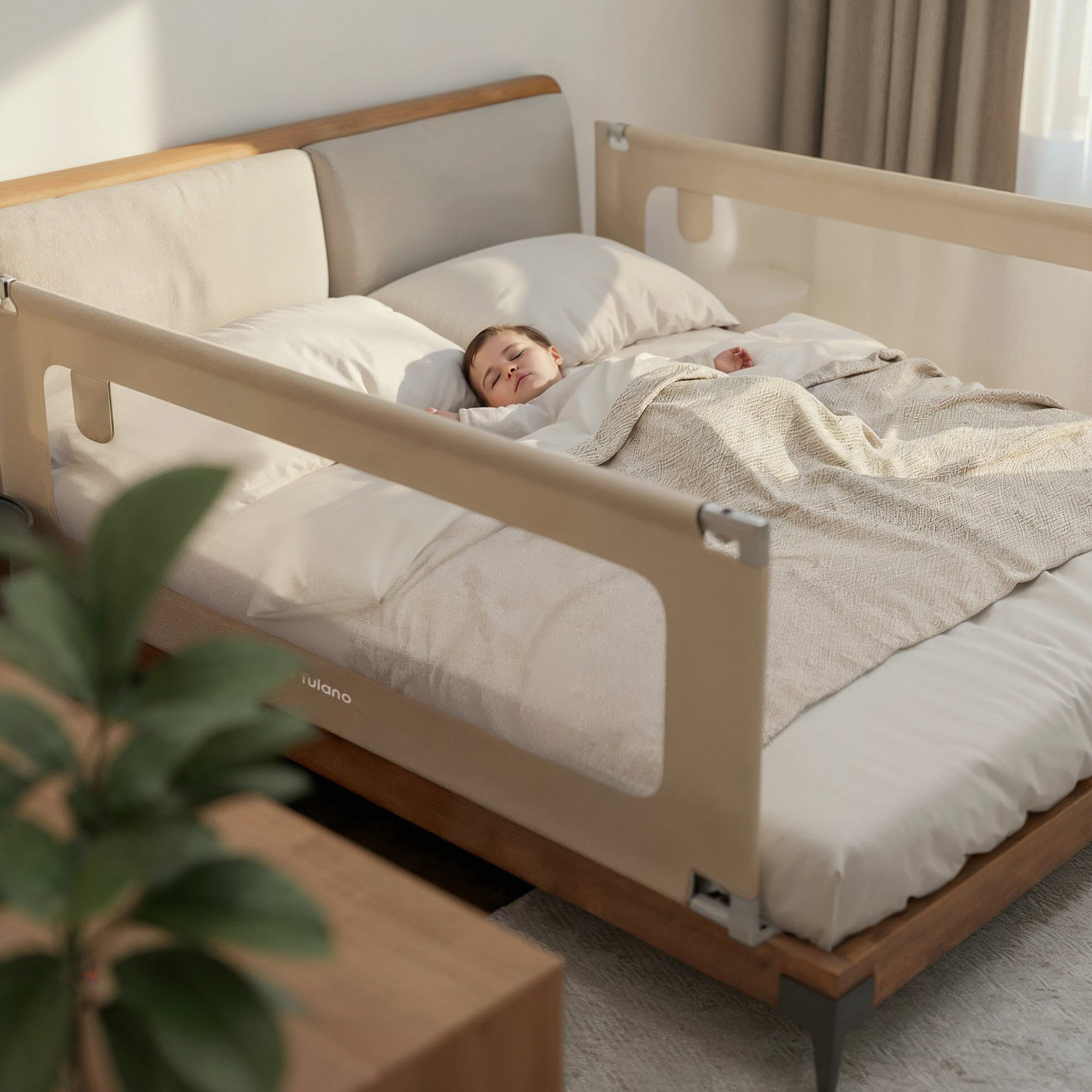 OUTLET Barierka ochronna do łóżka 140 cm Tulano Cover 44 Beige