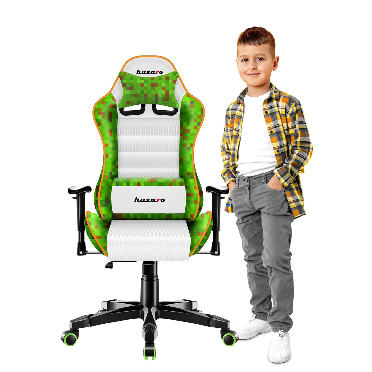 OUTLET Fotel gamingowy dla dziecka Huzaro Ranger 6.0 Pixel White