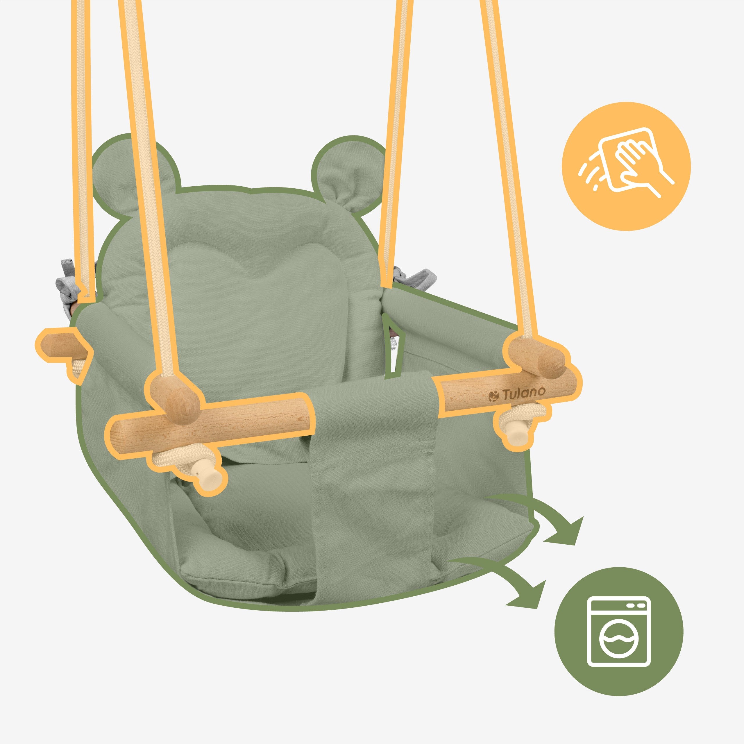 Huśtawka dla dzieci TULANO Hop 30 Grey