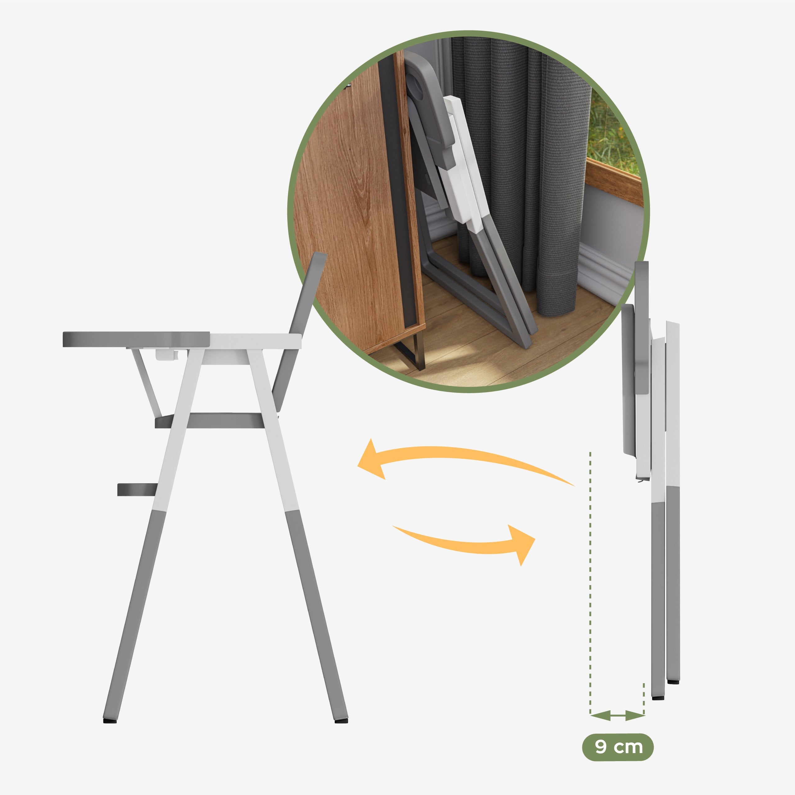 Krzesełko do karmienia plastikowe Tulano Morsel 25 Grey White