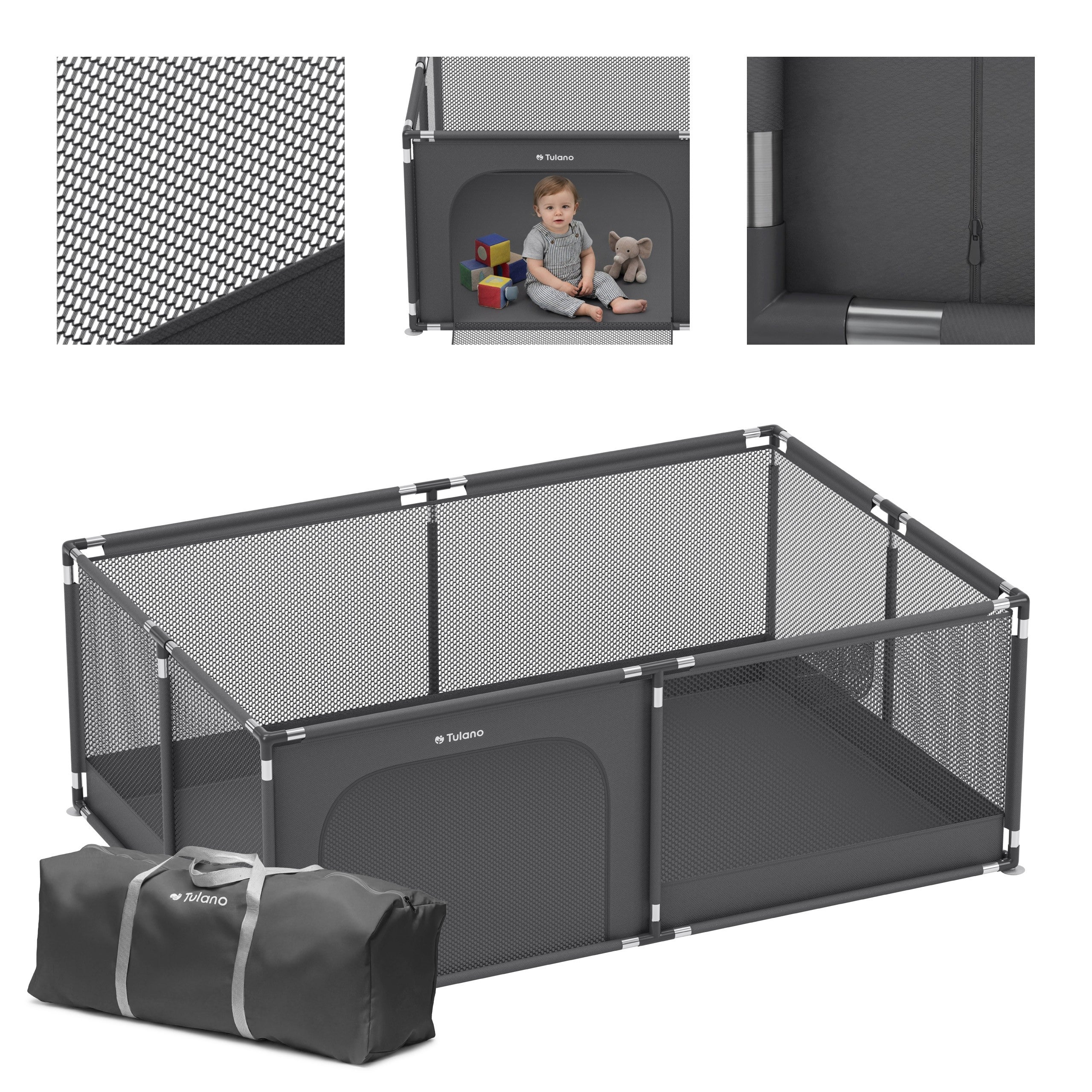 OUTLET Kojec dziecięcy Tulano Cozy 22 Graphite - 180 cm