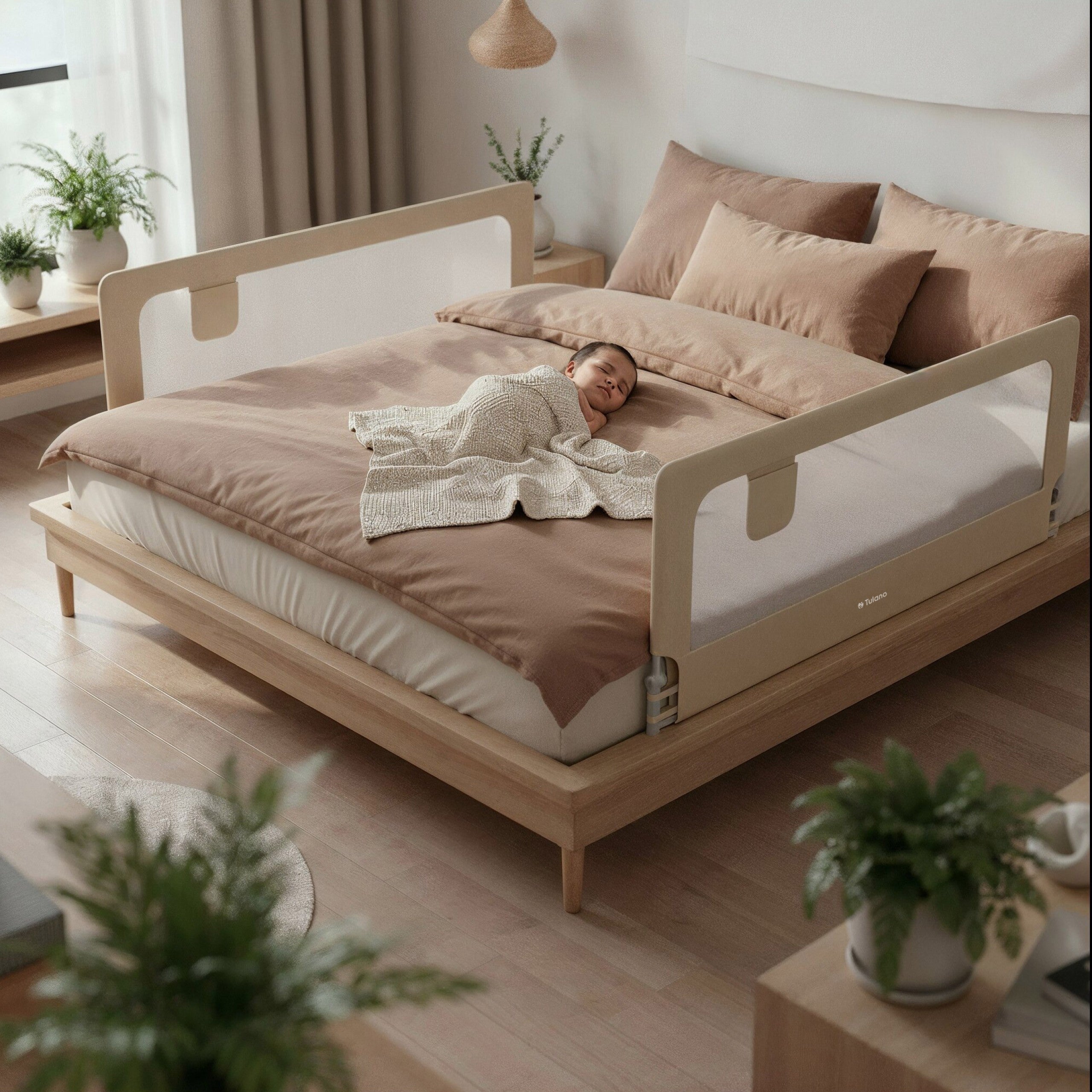 OUTLET Barierka ochronna do łóżko 200cm Tulano Cover 30 Beige