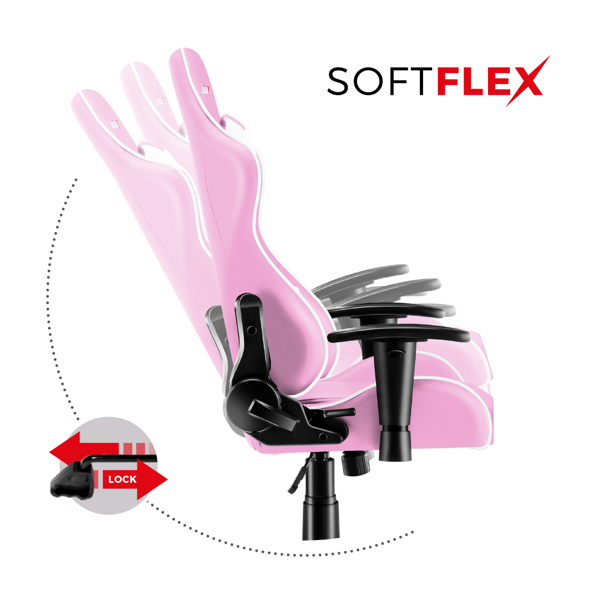 OUTLET Fotel Gamingowy dla dziecka HUZARO RANGER 6.0 Pink