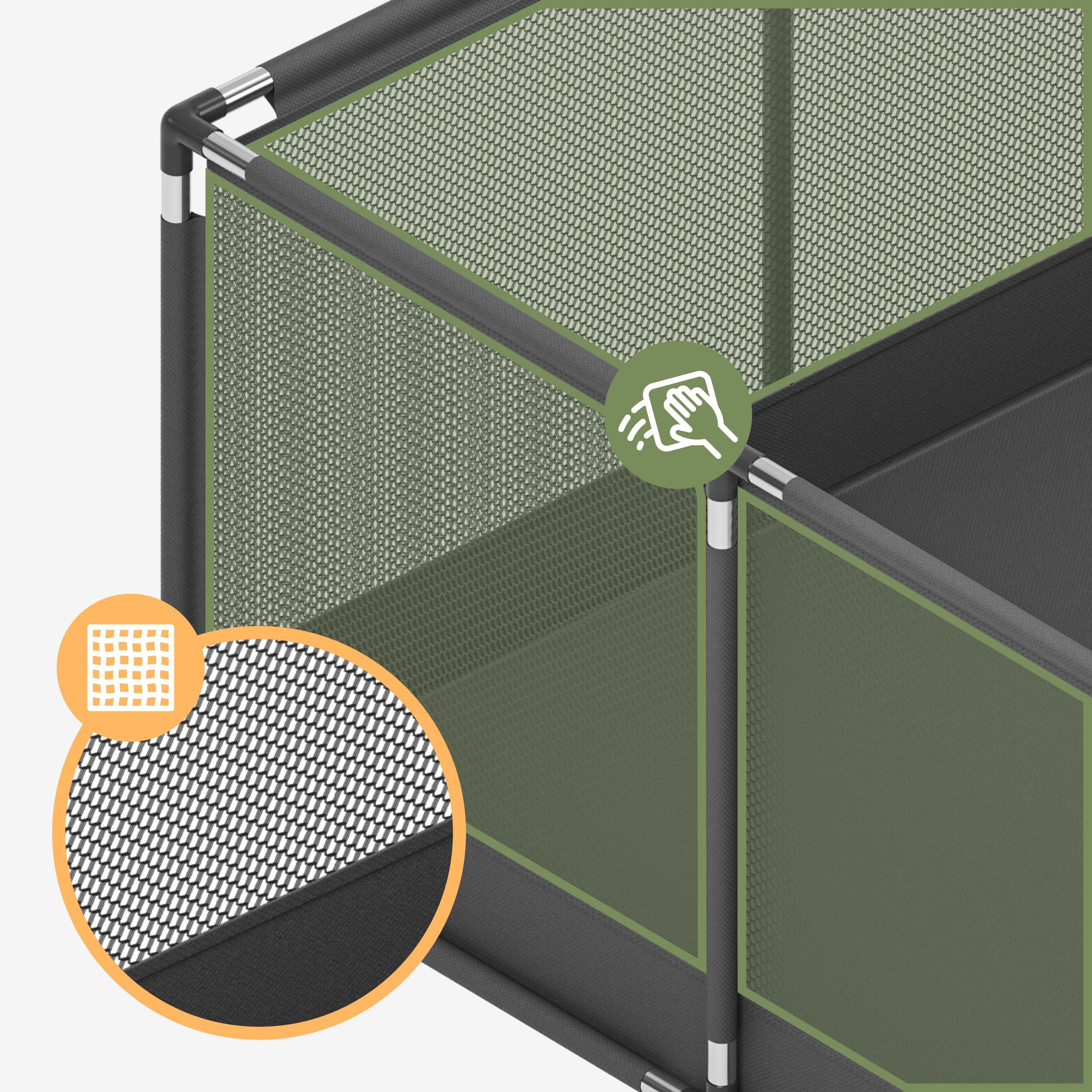 Kojec dziecięcy Tulano Cozy 22 Graphite - 180 cm