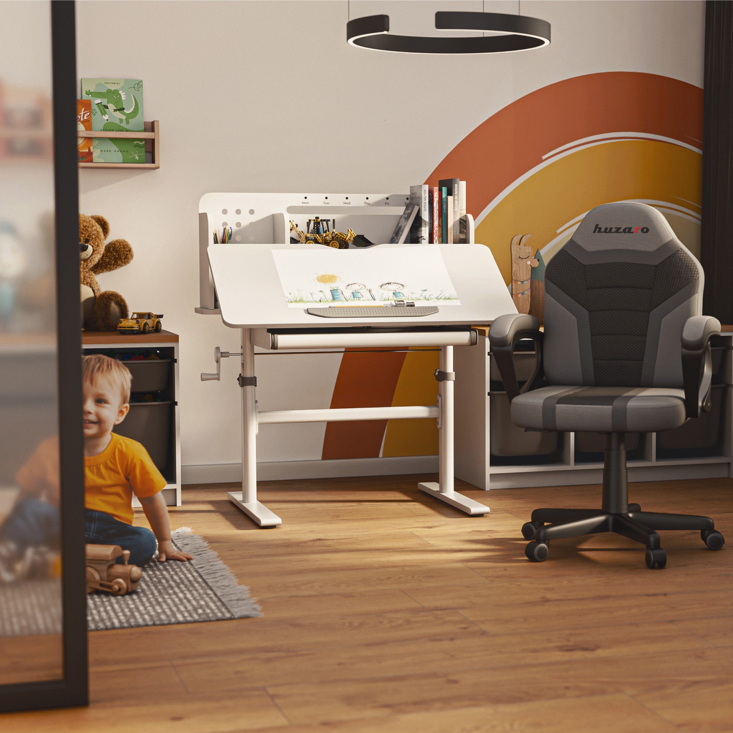OUTLET Ergonomiczne biurko dla dziecka Mark Adler Study 5.0 Grey