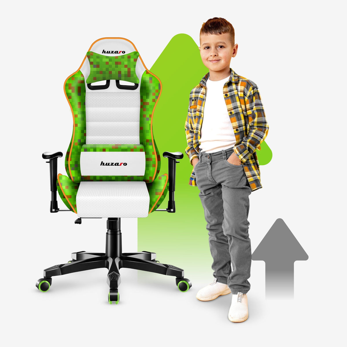 OUTLET Fotel gamingowy dla dziecka Huzaro Ranger 6.0 Pixel White