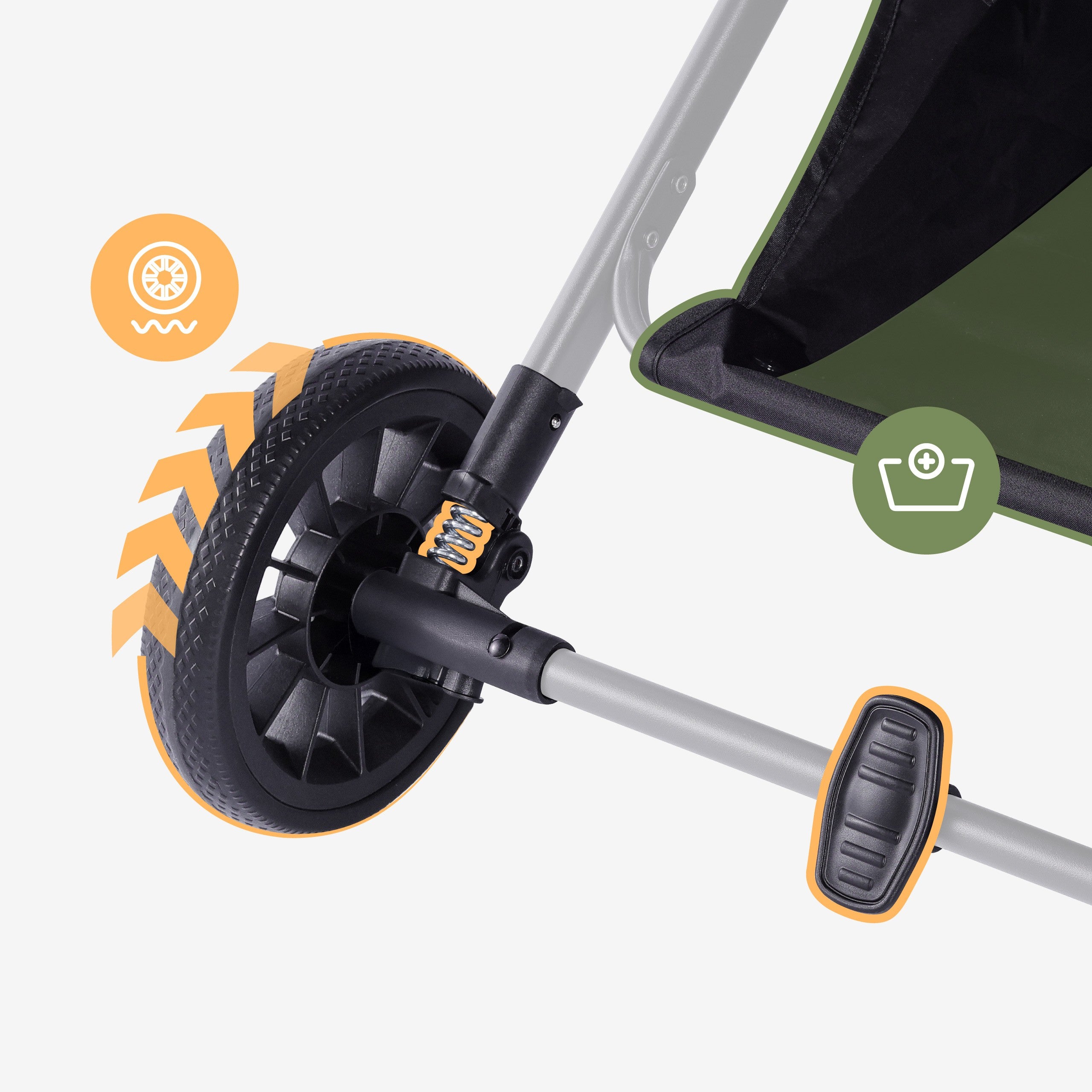 Wózek spacerowy dziecięcy Tulano Milan Szaro-Czarny składany do 22 kg