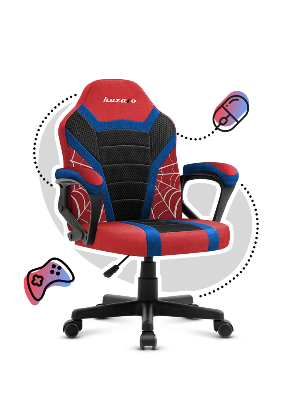 OUTLET Fotel Gamingowy dla dziecka Huzaro Ranger 1.0 Spider Mesh