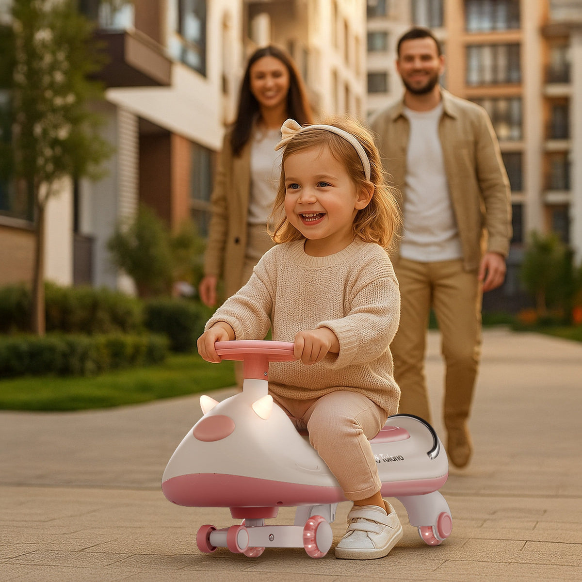 OUTLET Jeździk dla dzieci grawitacyjny LED Tulano Focus 45 Pink