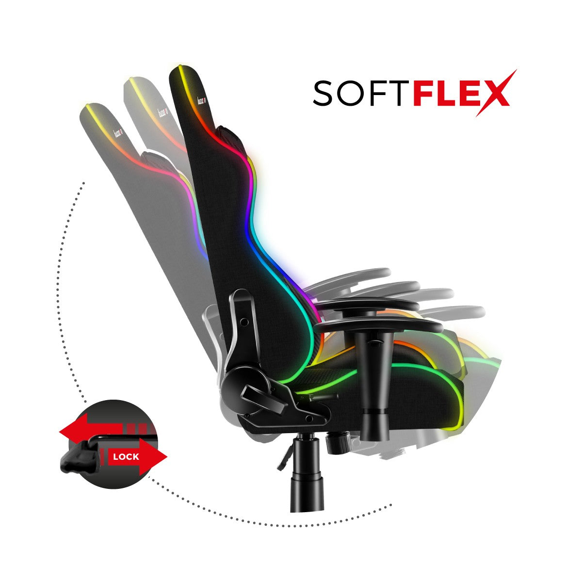 OUTLET Fotel Gamingowy dla dziecka HUZARO RANGER 6.0 RGB Mesh
