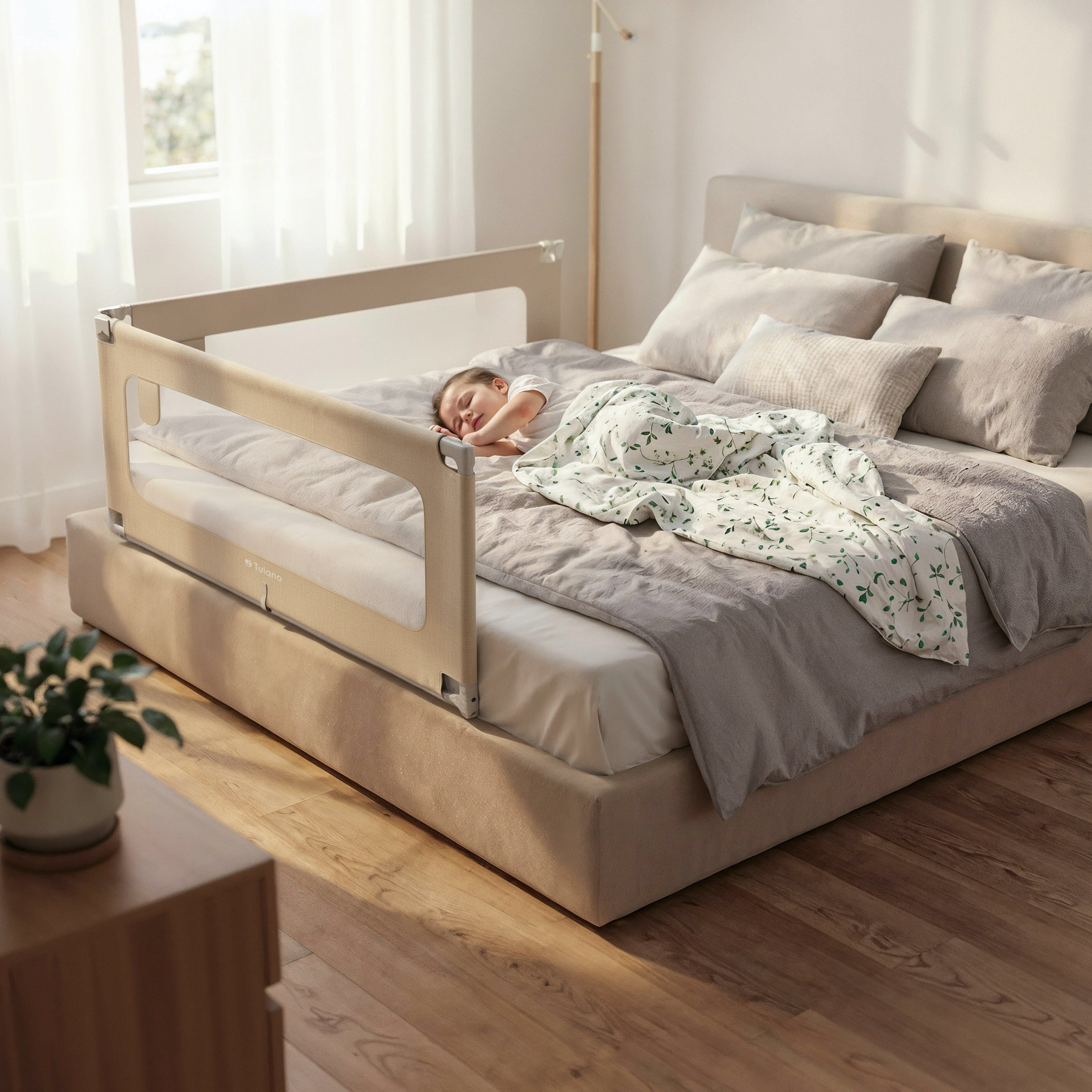 OUTLET Barierka ochronna do łóżka 140 cm Tulano Cover 44 Beige