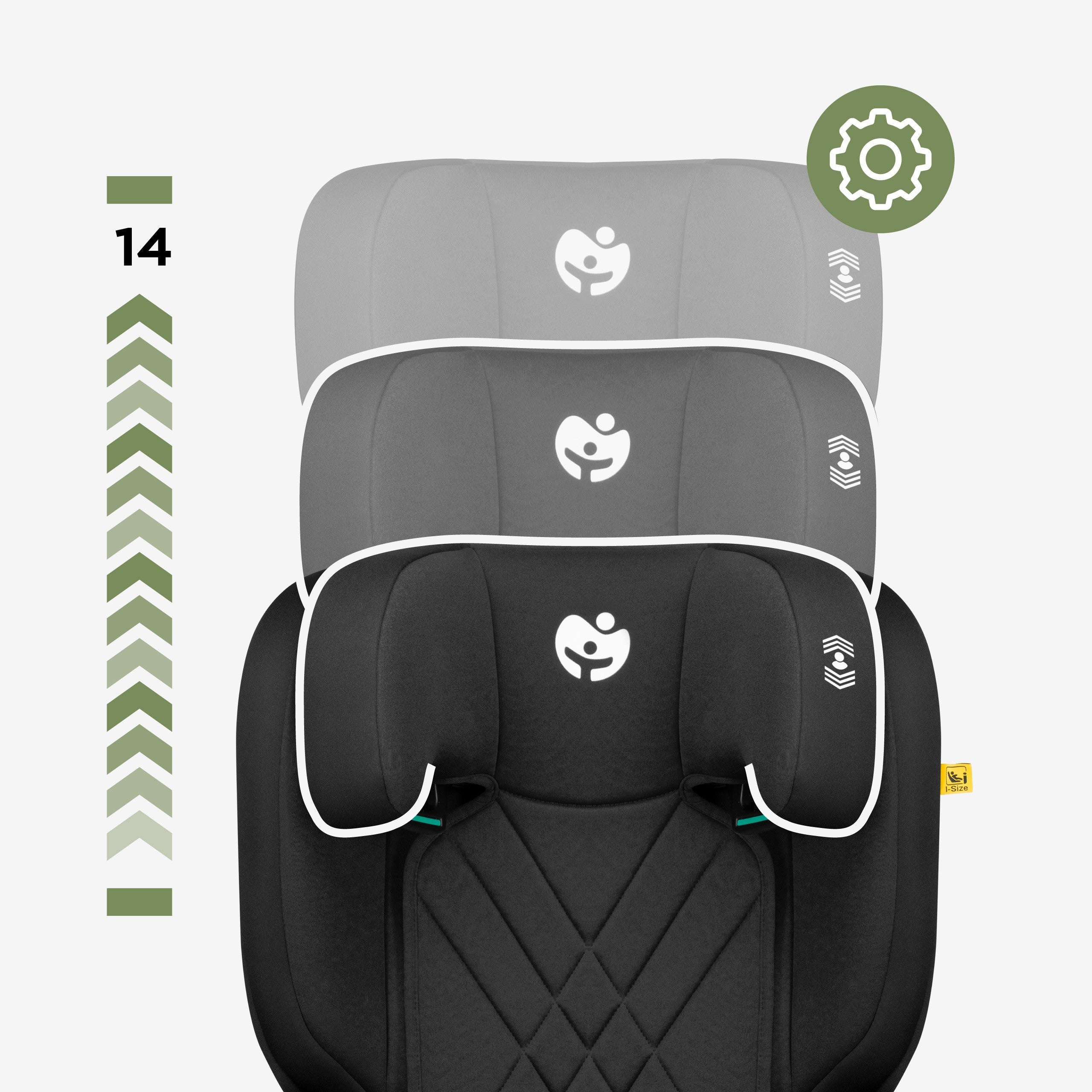Fotelik samochodowy dla dzieci 2w1 100 -150 cm Joy 45 Black I-Size