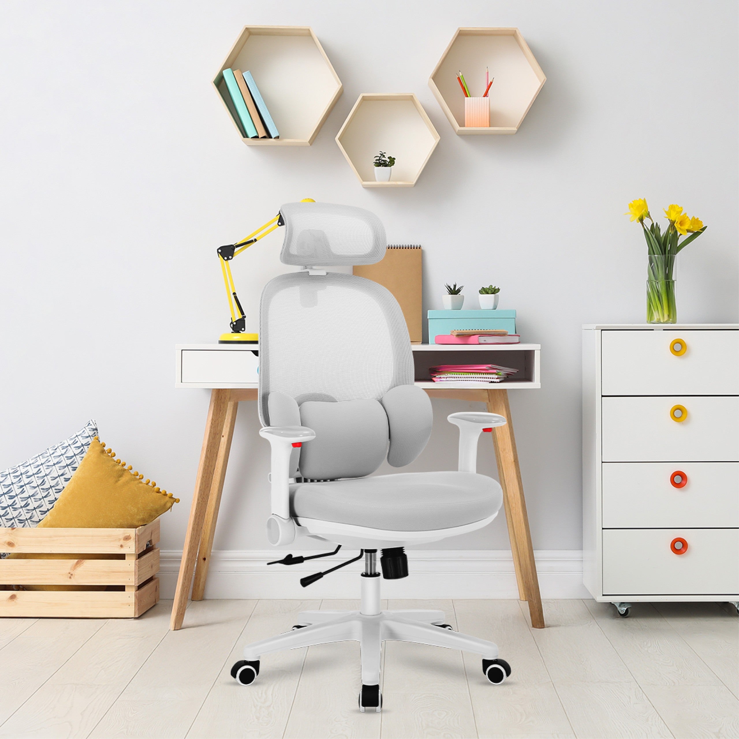 OUTLET Ergonomiczny fotel dla dzieci Mark Adler Junior 6.3 Grey