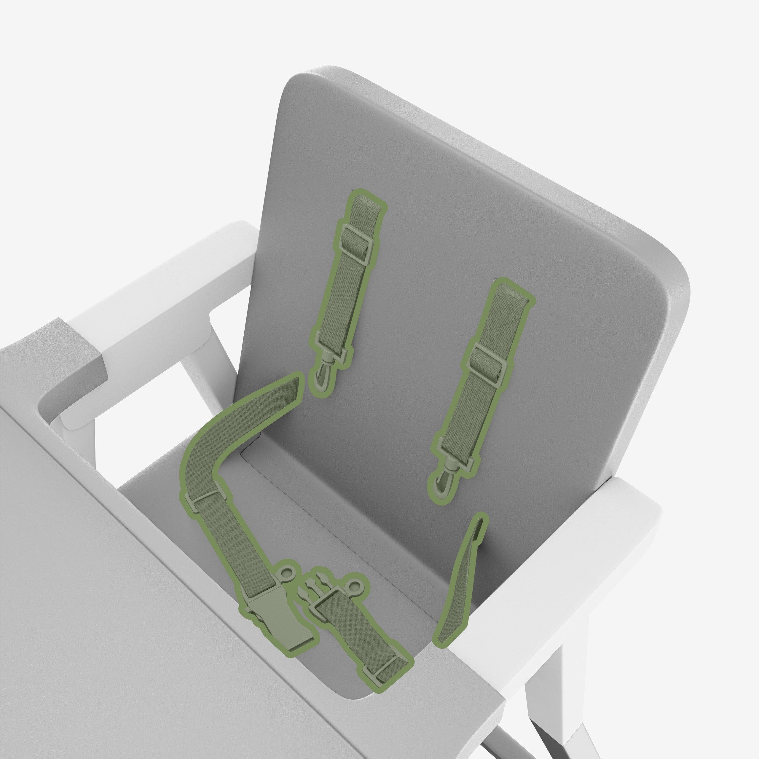 Krzesełko do karmienia plastikowe Tulano Morsel 25 Grey White