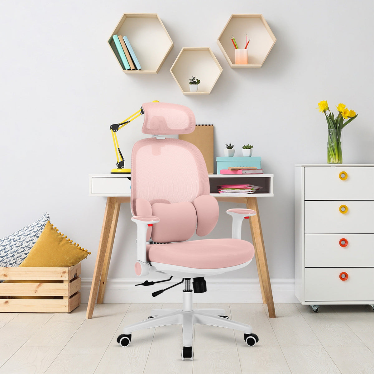 OUTLET Ergonomiczny fotel dla dzieci Mark Adler Junior 6.3 Pink