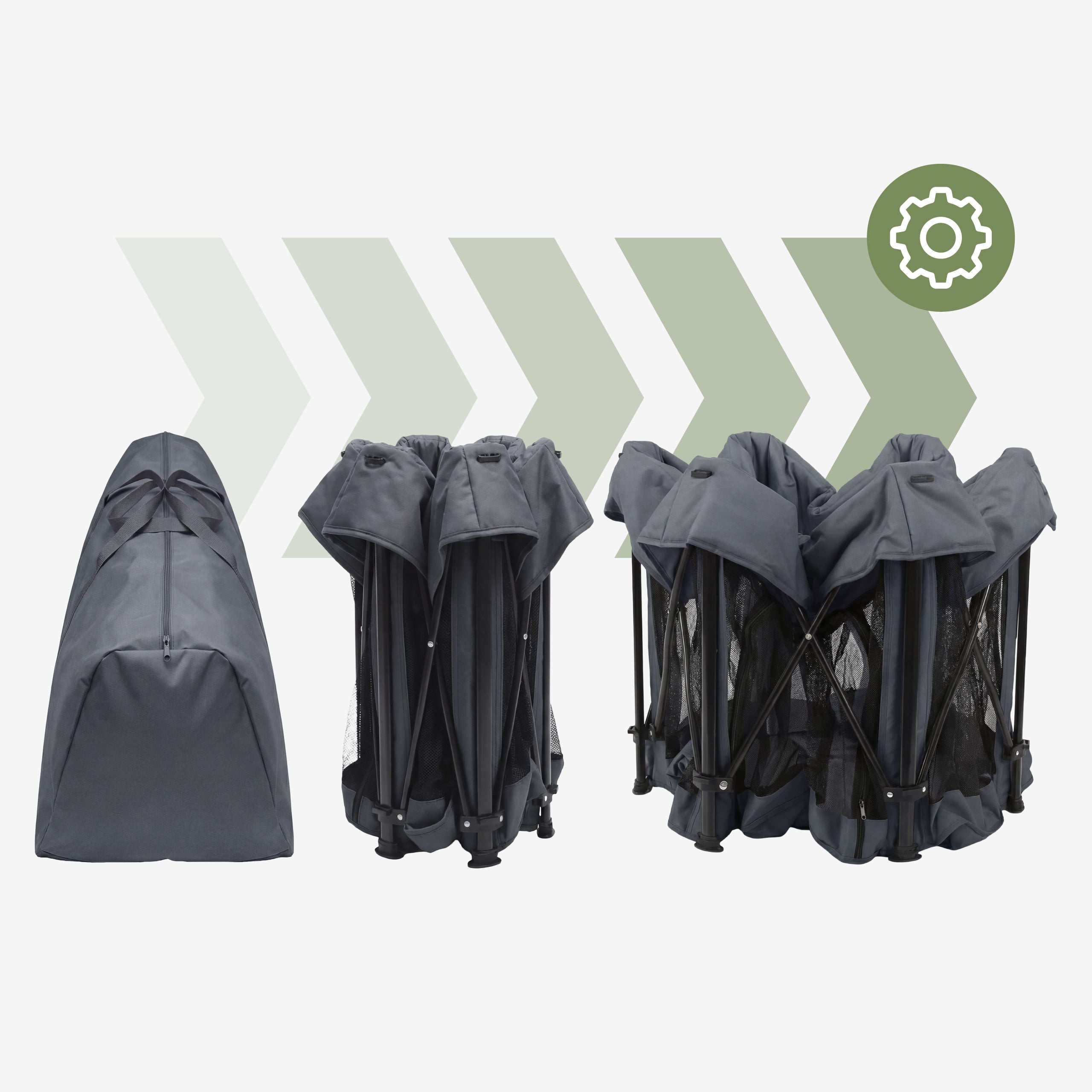 OUTLET Kojec dla dziecka składany Tulano Cozy 30 Graphite
