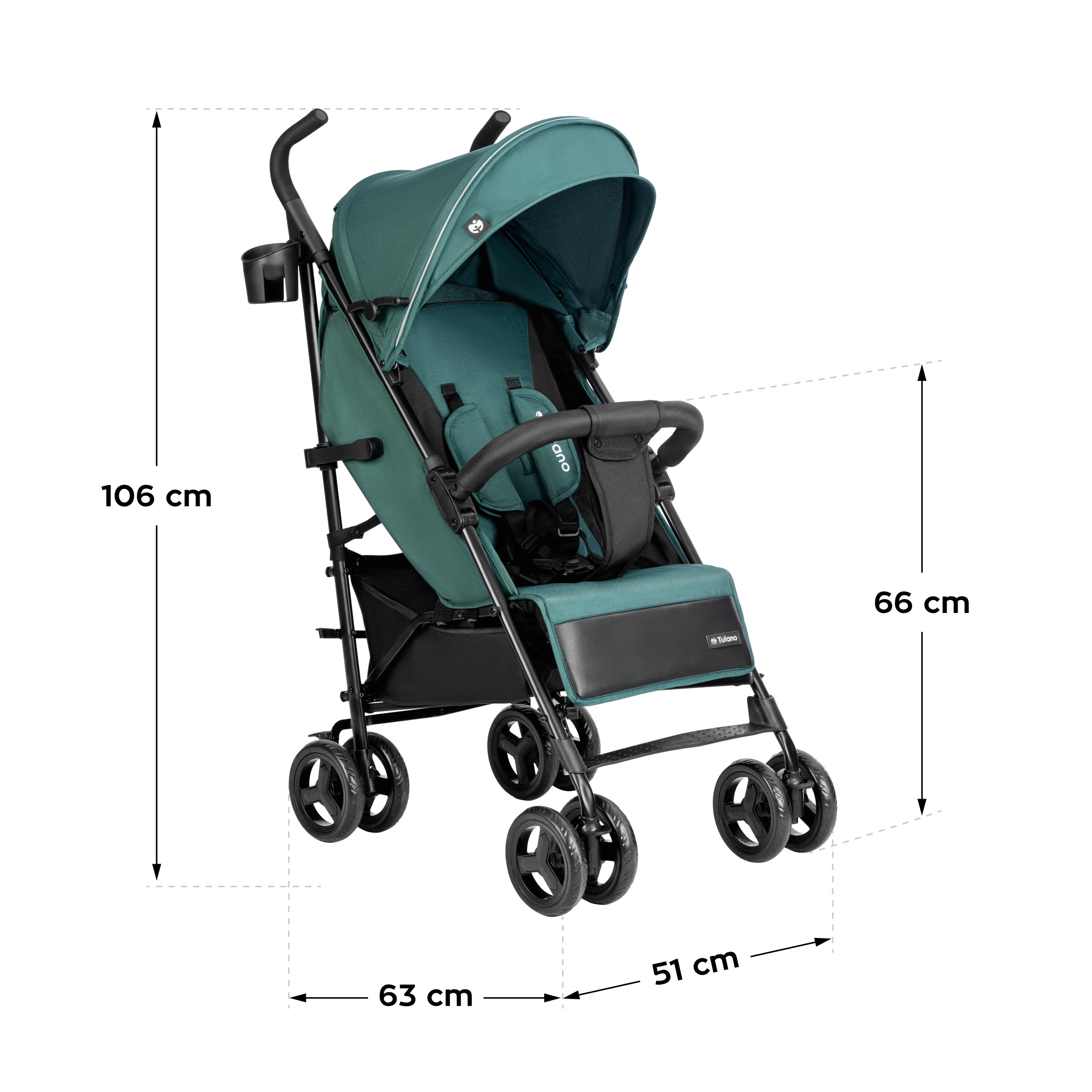 Wózek spacerowy Tulano Davos 35 Green-Black