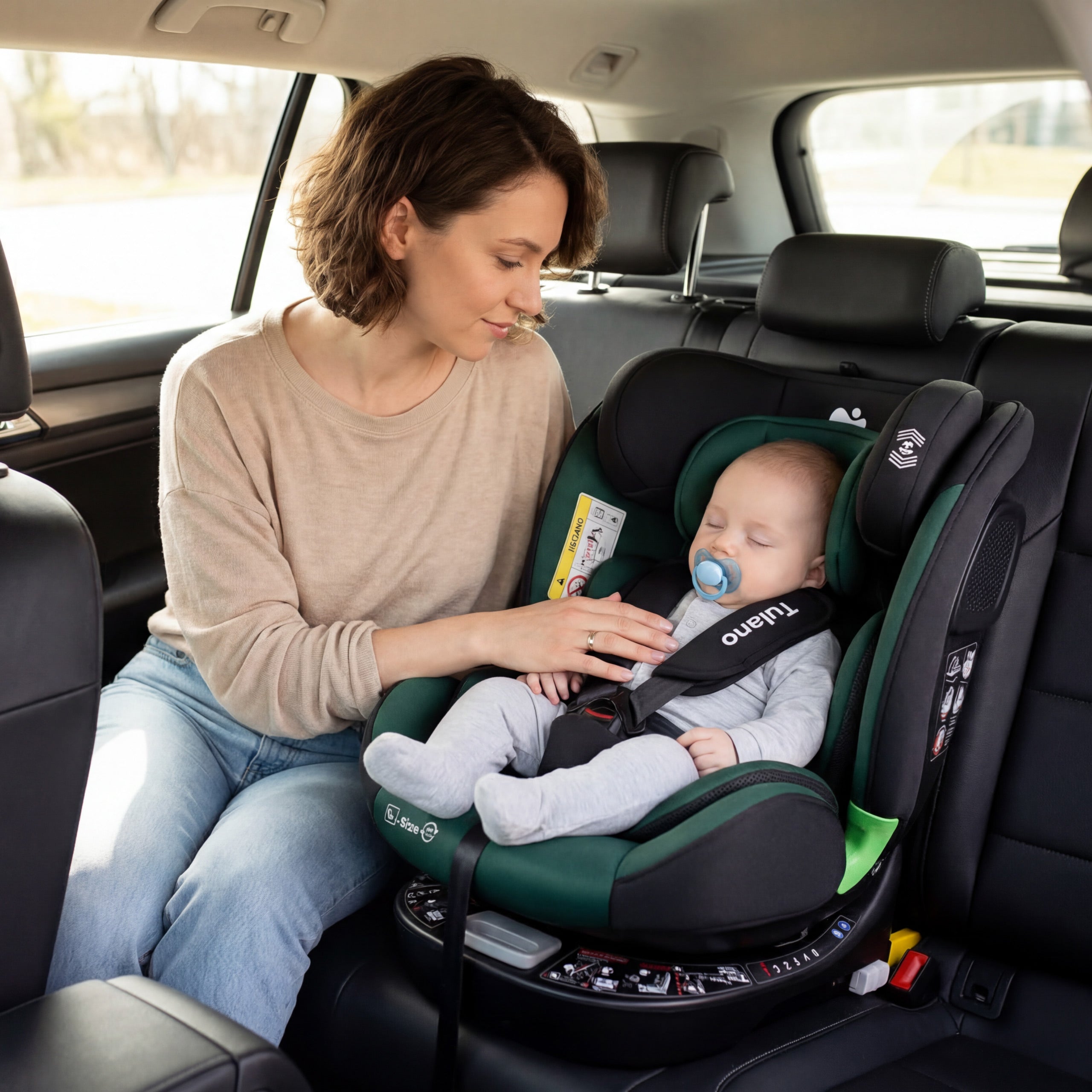 Fotelik samochodowy obrotowy Tulano Loom 35 Black Green