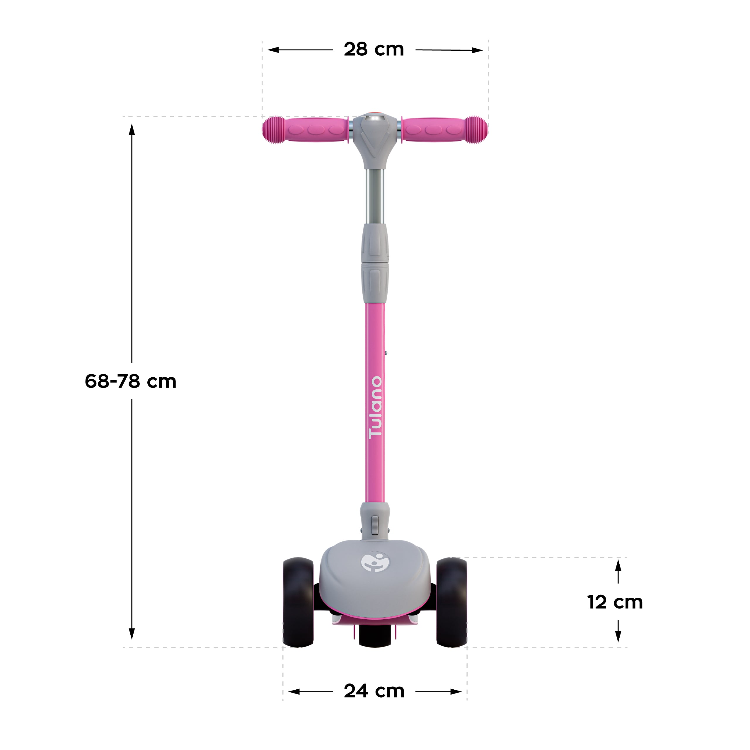 Hulajnoga balansowa dla dzieci LED Rookie 15 Pink