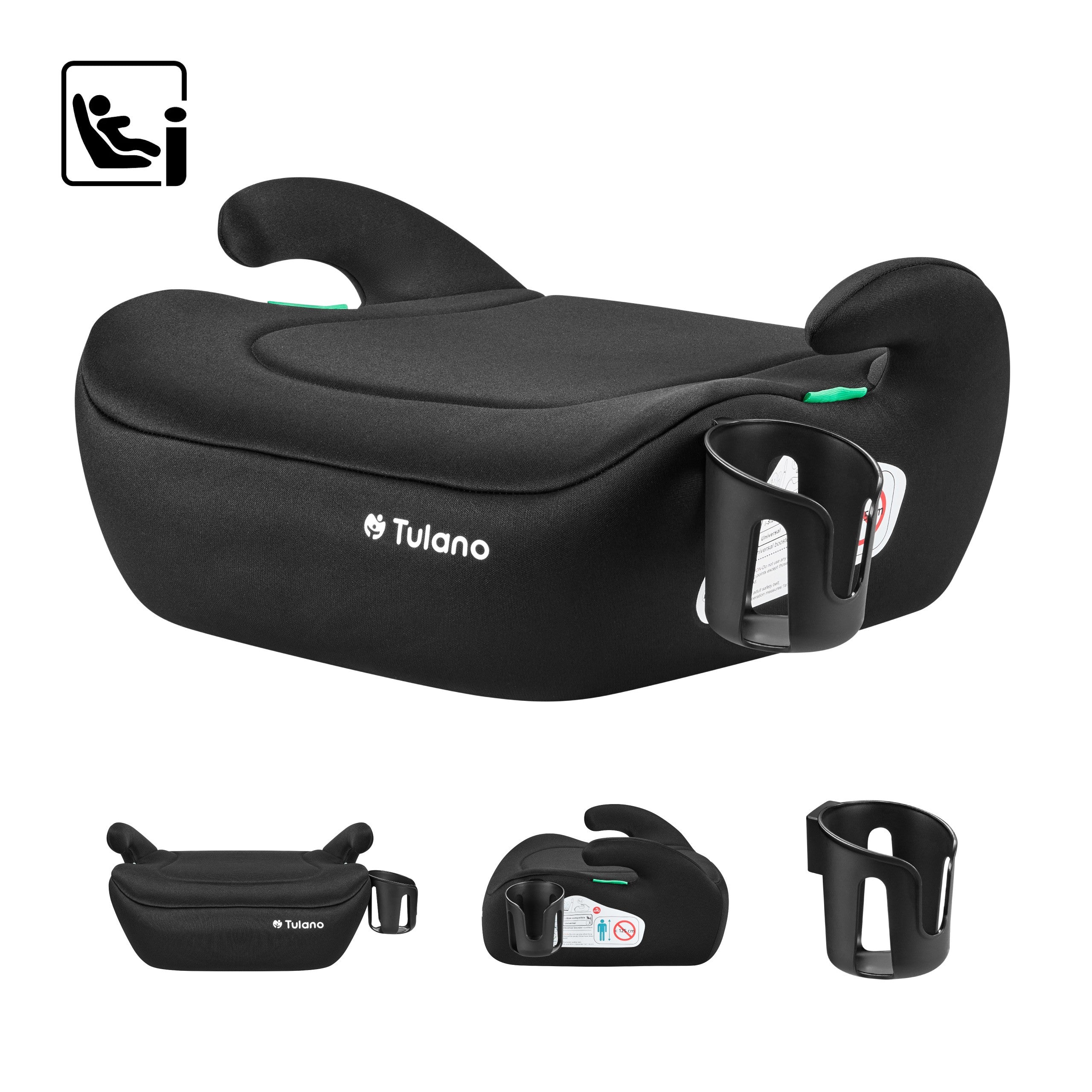 OUTLET Fotelik samochodowy podstawka Tulano Cabby 20 Black 125-150cm I-Size