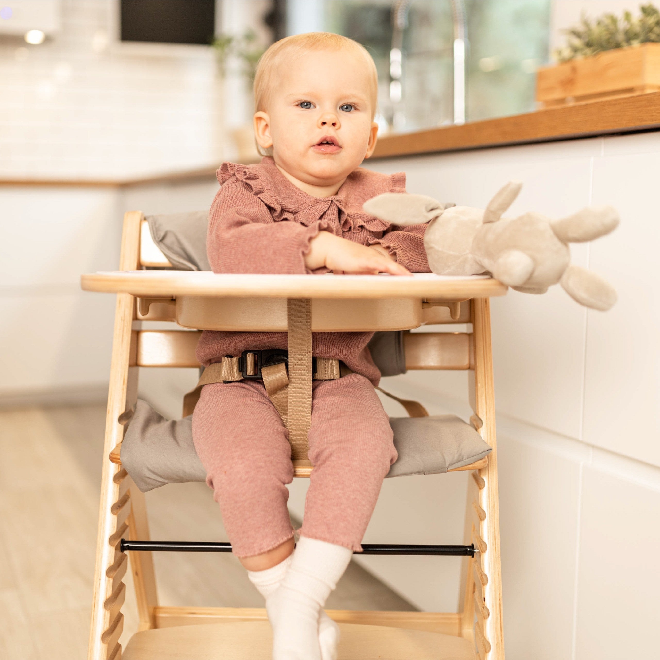 OUTLET Krzesełko do karmienia drewniane Tulano Morsel 40 Natural