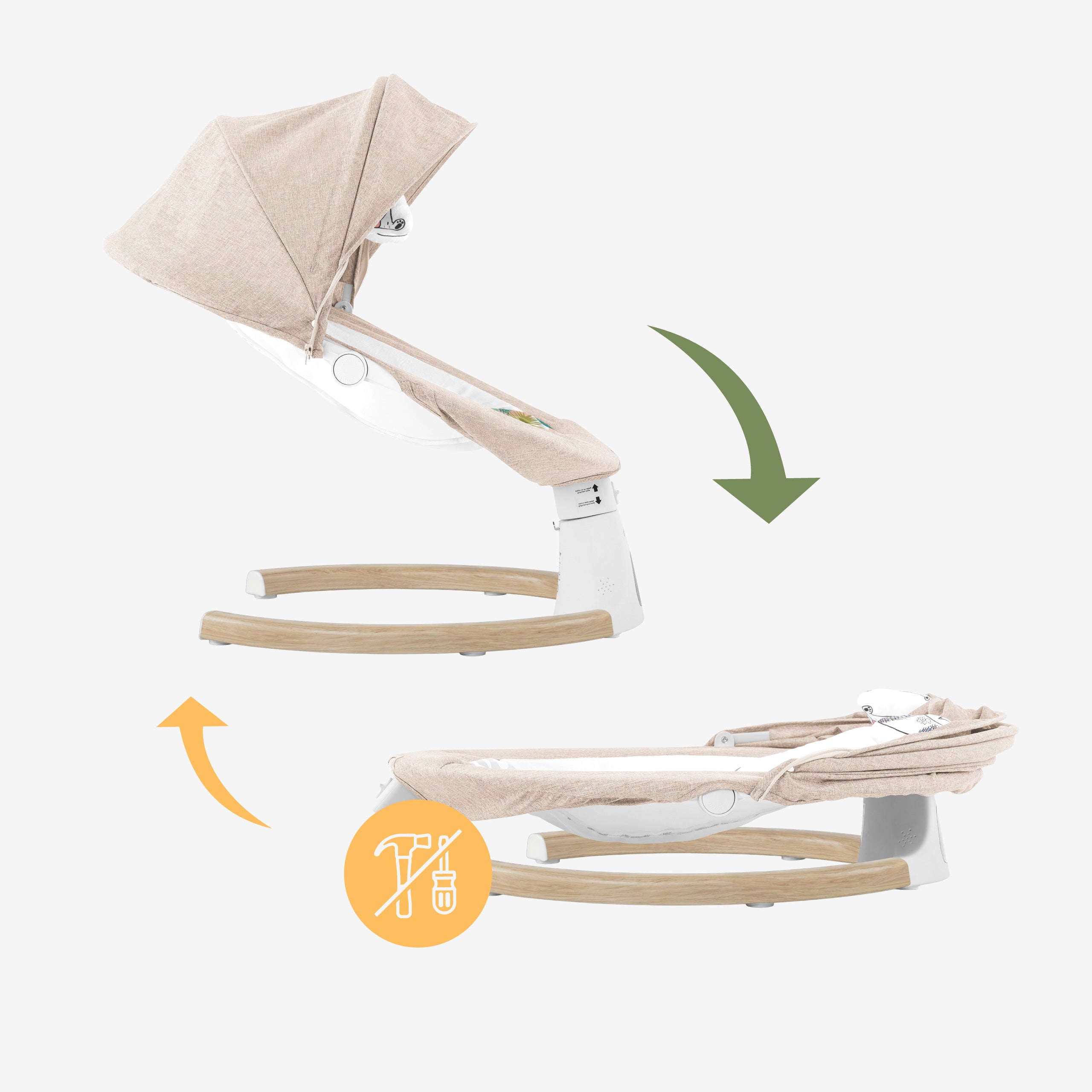 OUTLET Bujaczek leżaczek elektroniczny Tulano Astrid 35 Beige