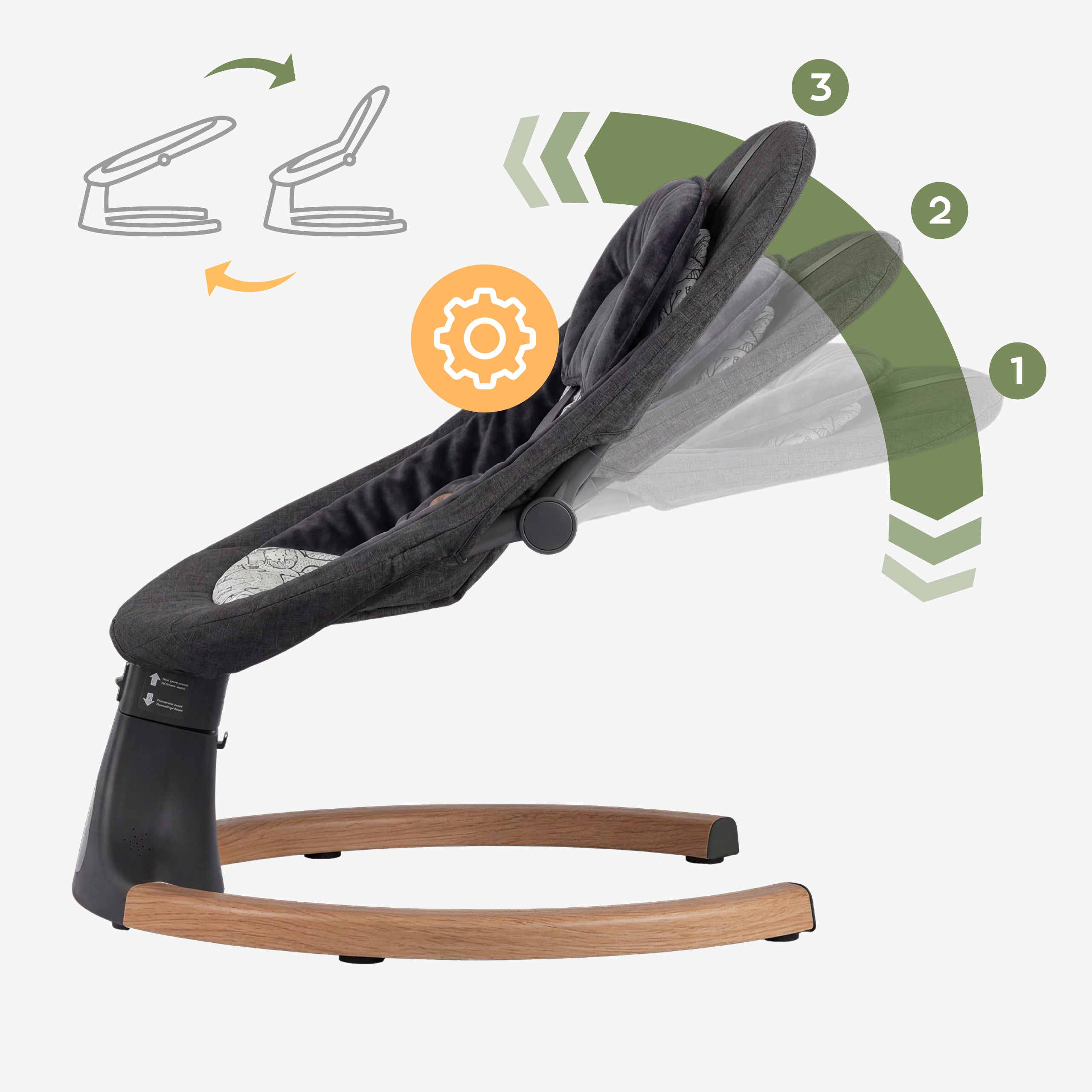 Bujaczek leżaczek elektroniczny Tulano Astrid 35 Graphite