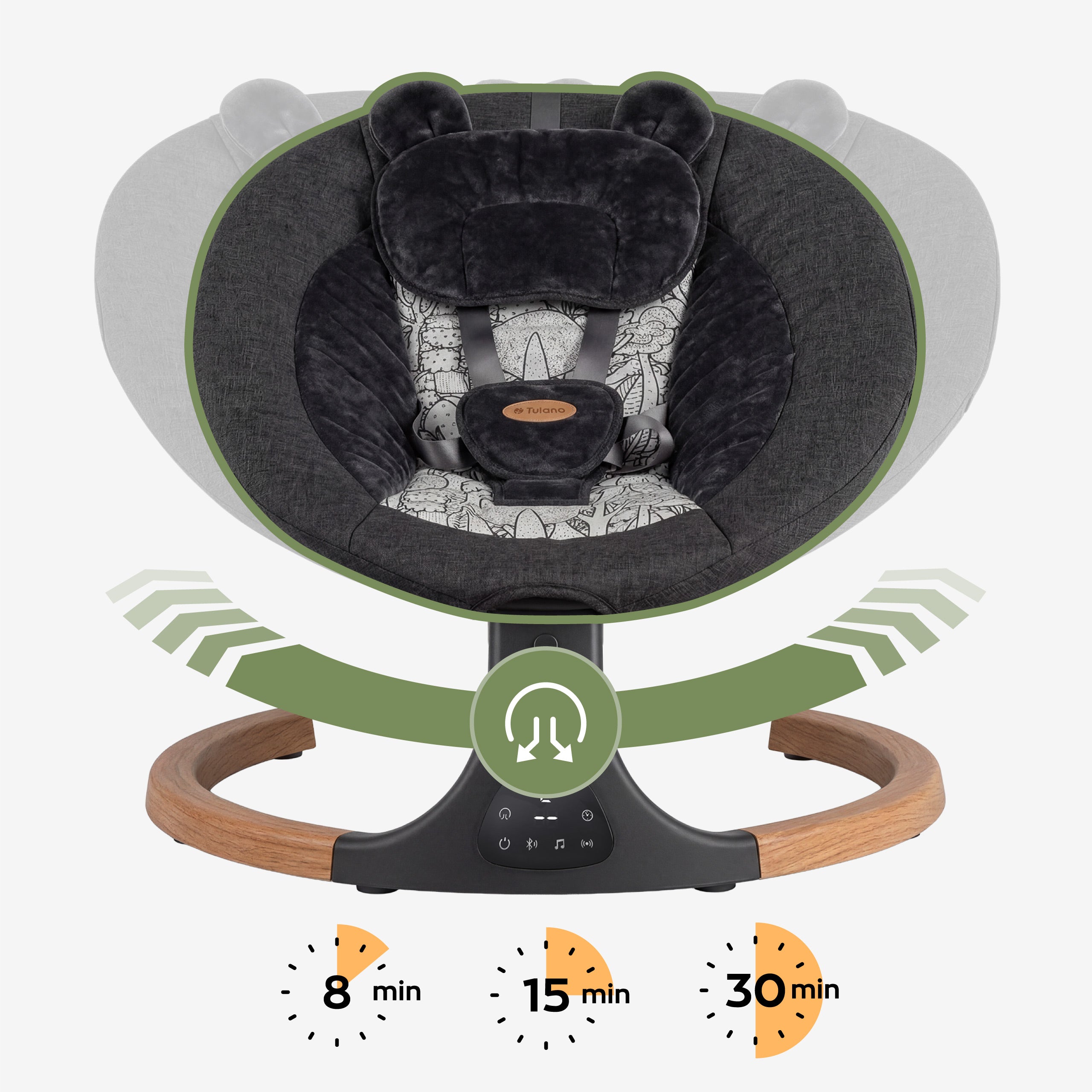 Bujaczek leżaczek elektroniczny Tulano Astrid 35 Graphite