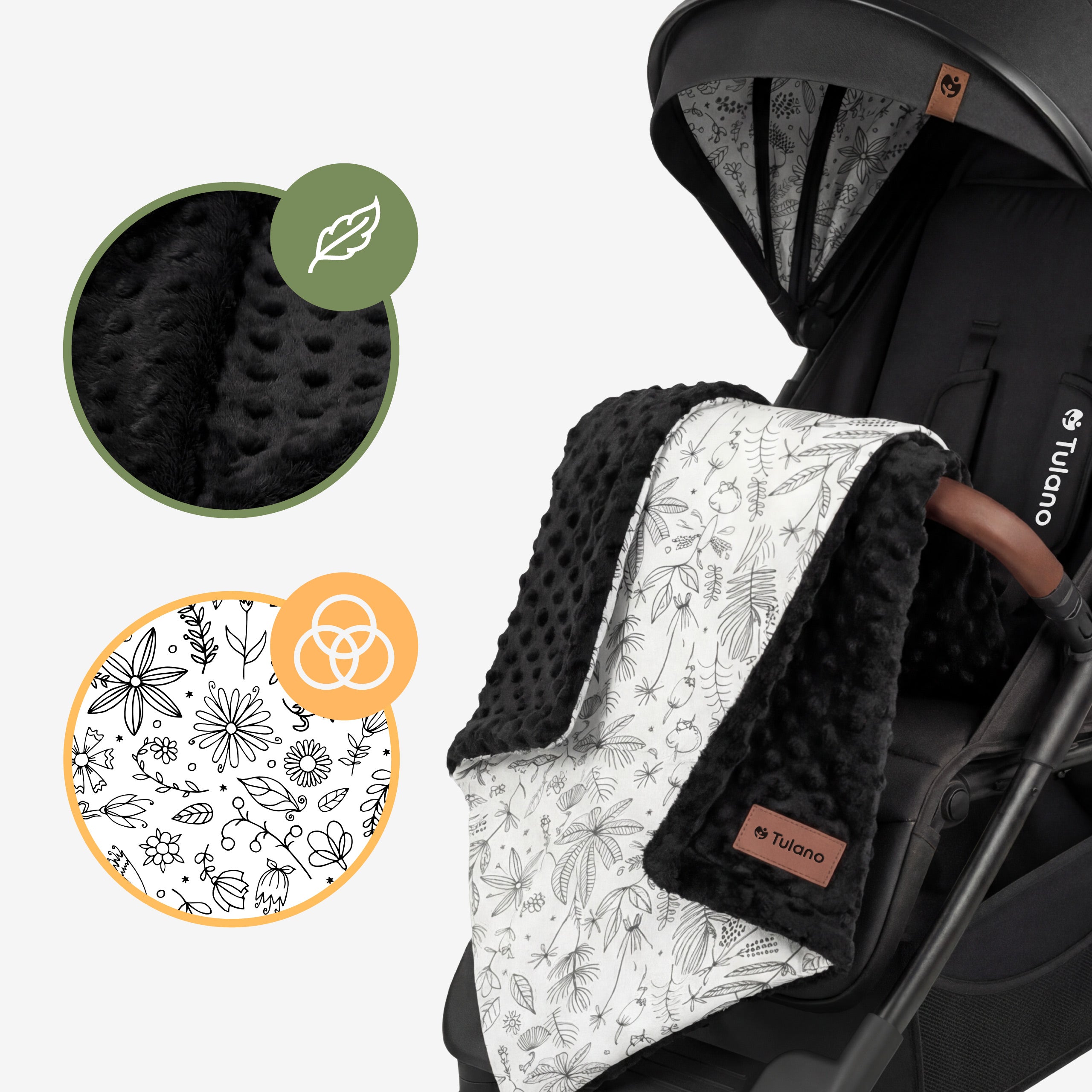 OUTLET Wózek spacerowy z kocykiem Tulano Avignon 35 Black