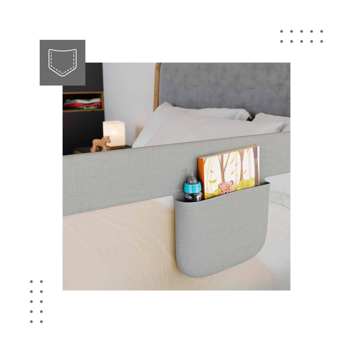 OUTLET Barierka ochronna do łóżka 200 cm Tulano Cover 20