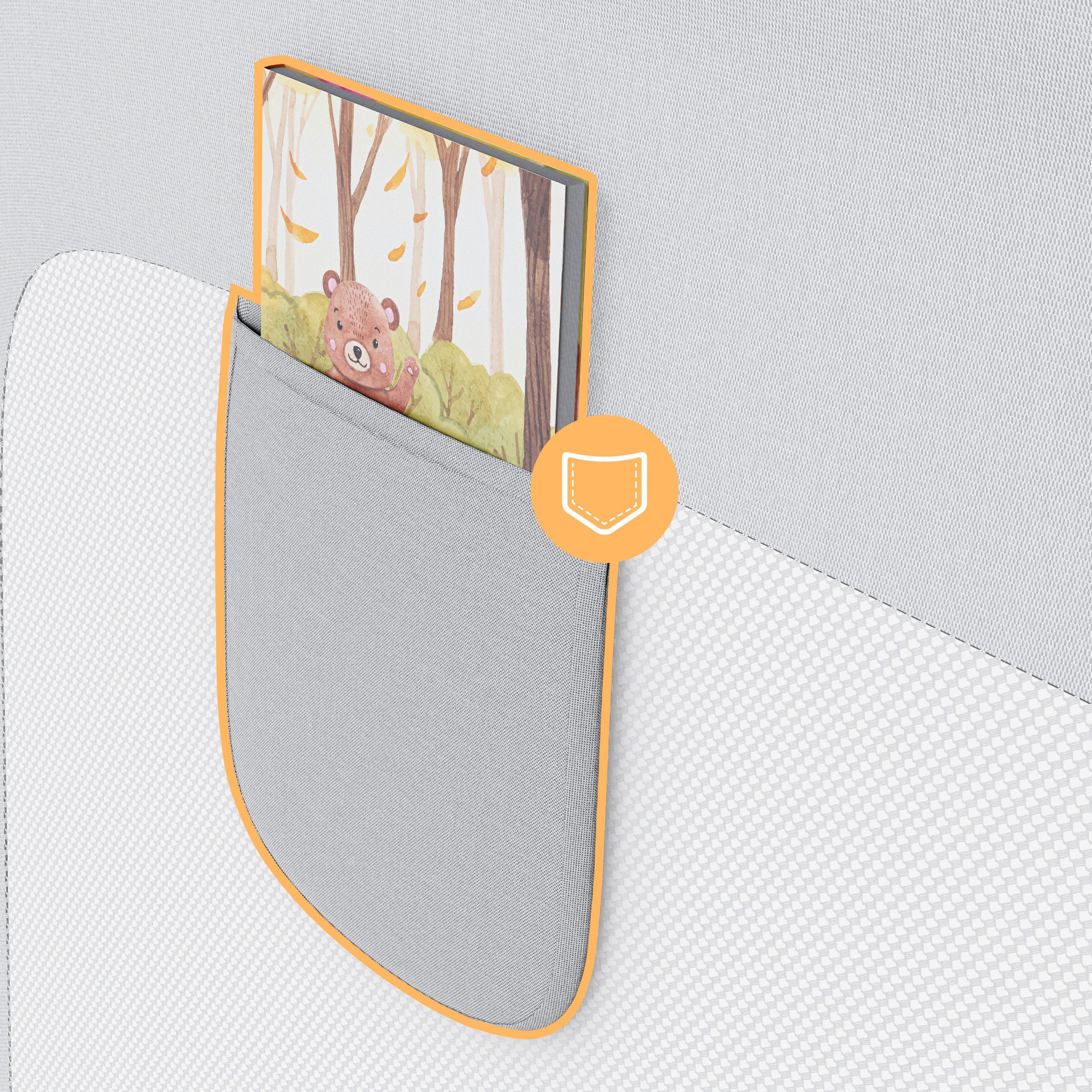 Barierka ochronna na łóżko 200 cm Tulano Cover 40 White-Grey