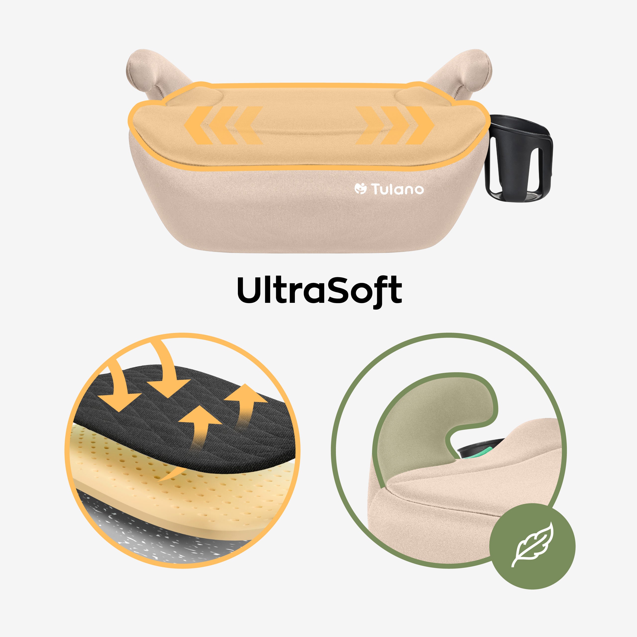 Fotelik samochodowy podstawka Tulano Cabby 20 Beige 125-150cm I-Size