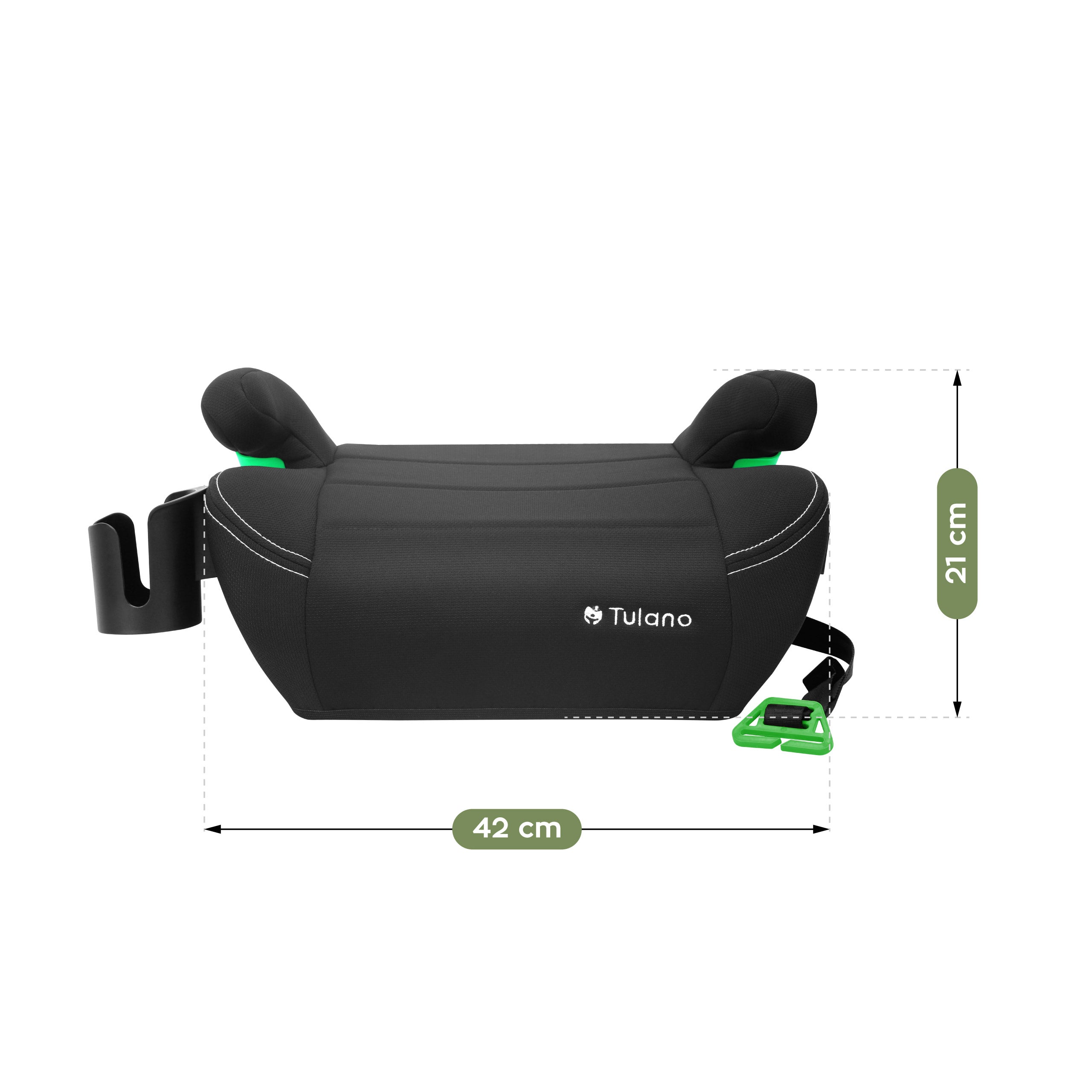 Fotelik samochodowy podstawka Tulano Cabby 25 Black 125-150cm I-Size